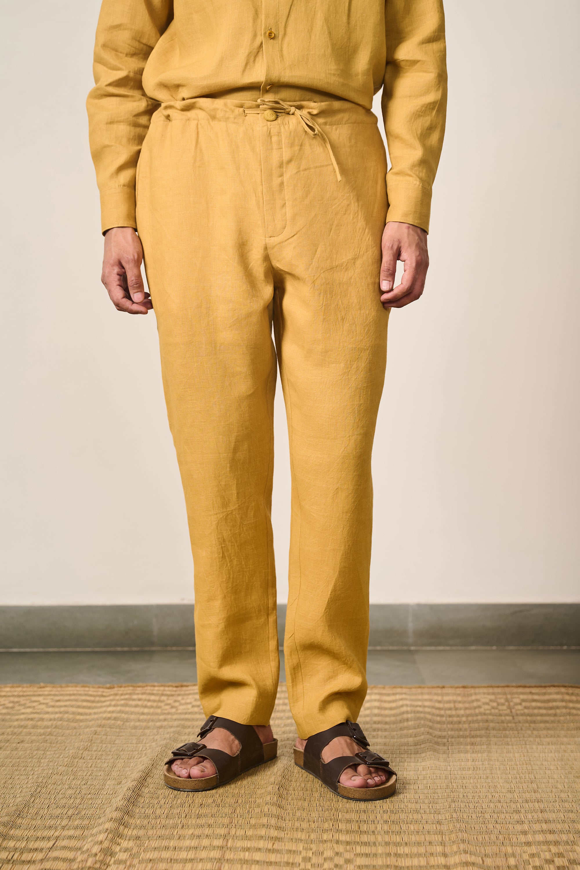MUSTARD YELLOW STRING PANTS