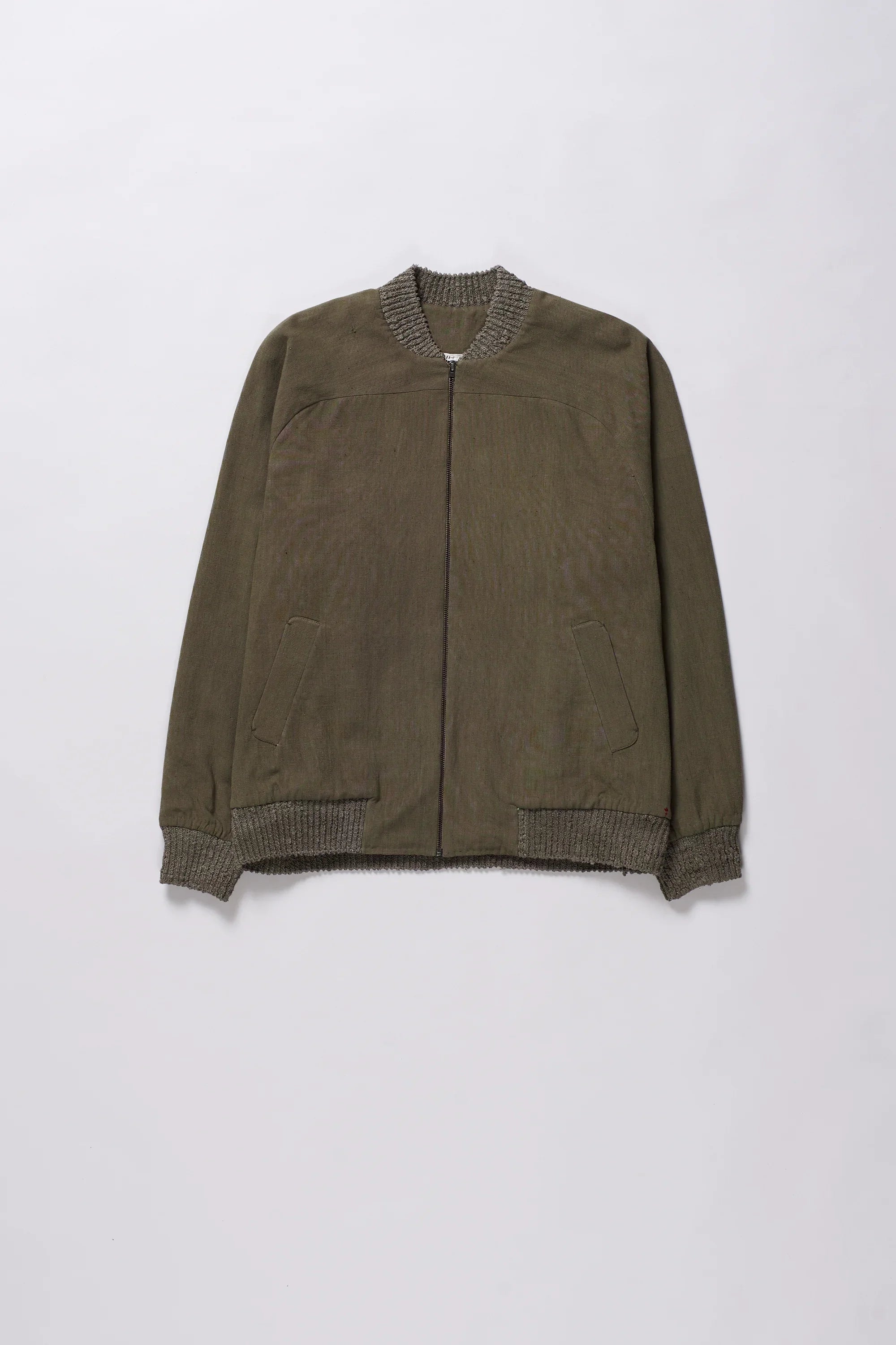 Cropped Khakhi Green Bomber Jacket