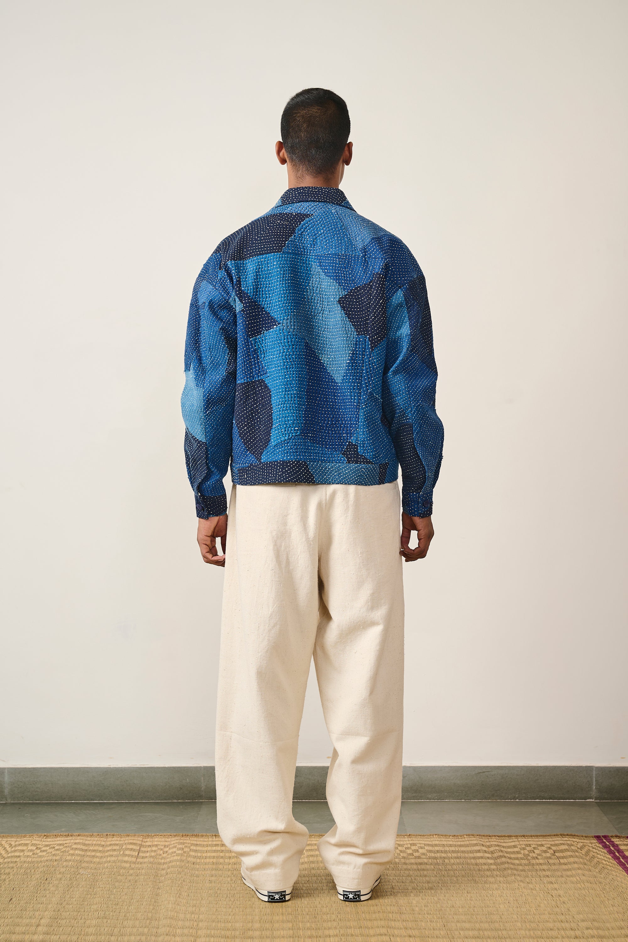 KANTHA PATCHWORK BUTTON DOWN JACKET