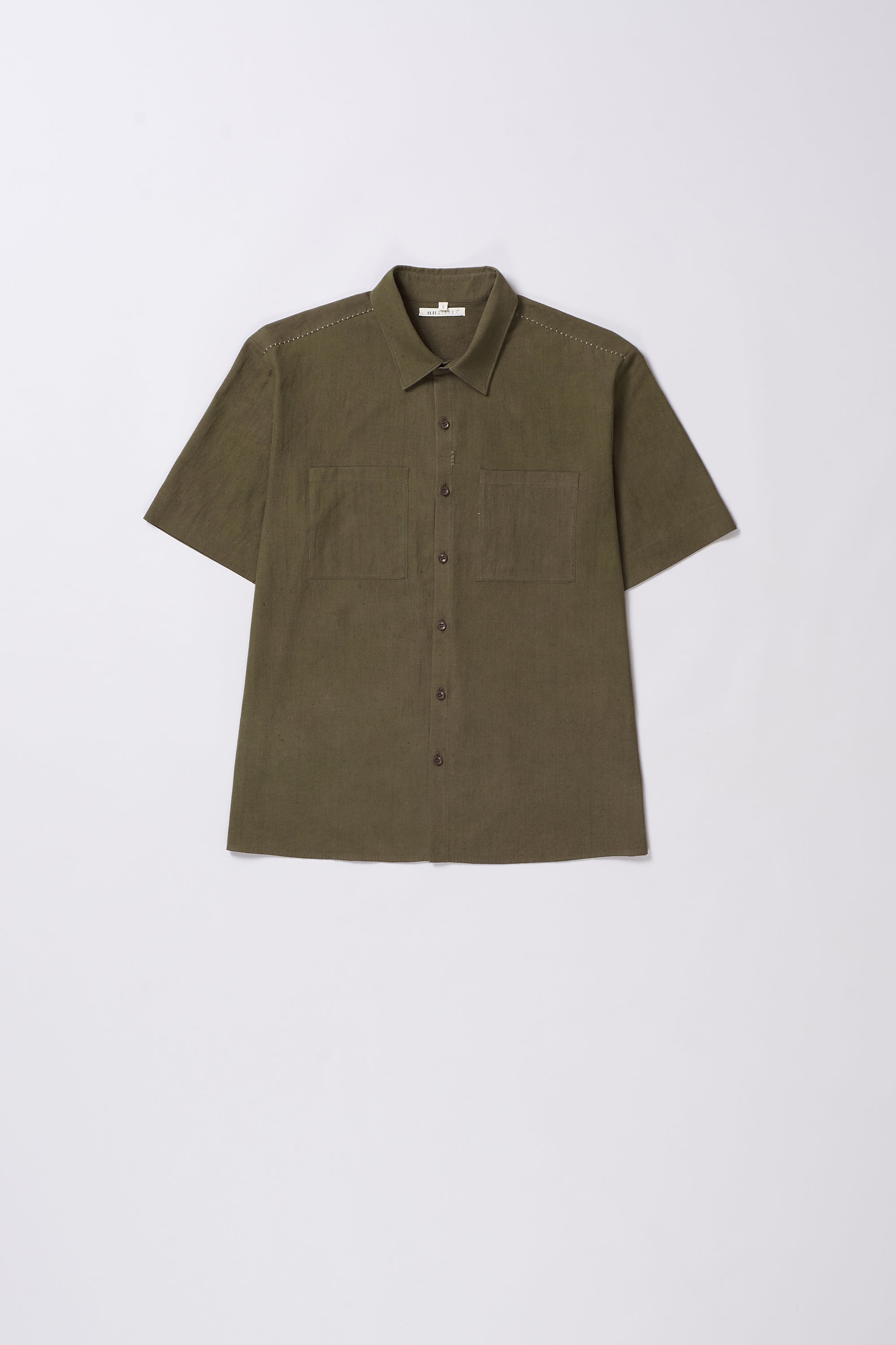 MUD GREEN HALF SLEEVE SHIRT