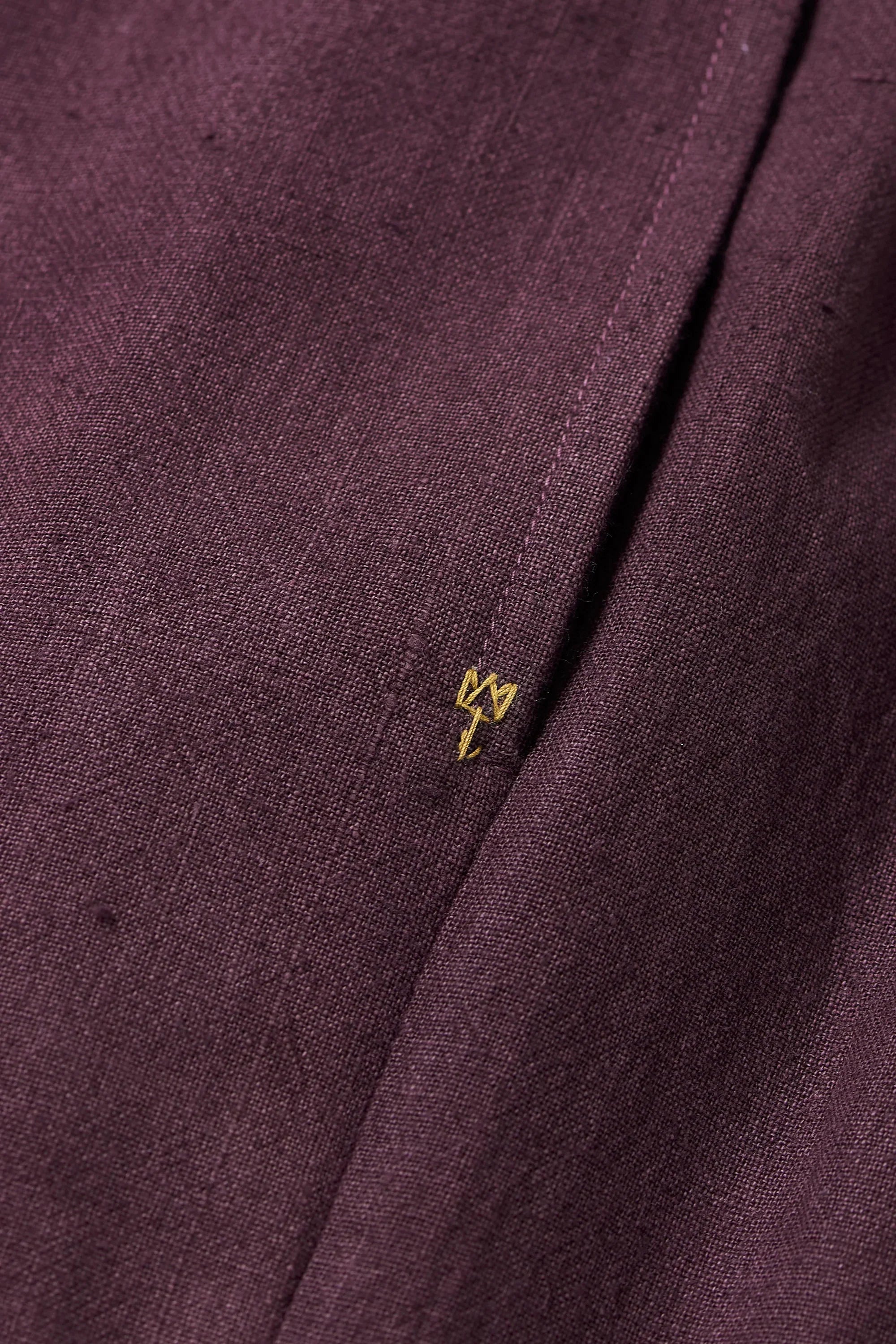 Tapered Fit Trousers in Purple Red