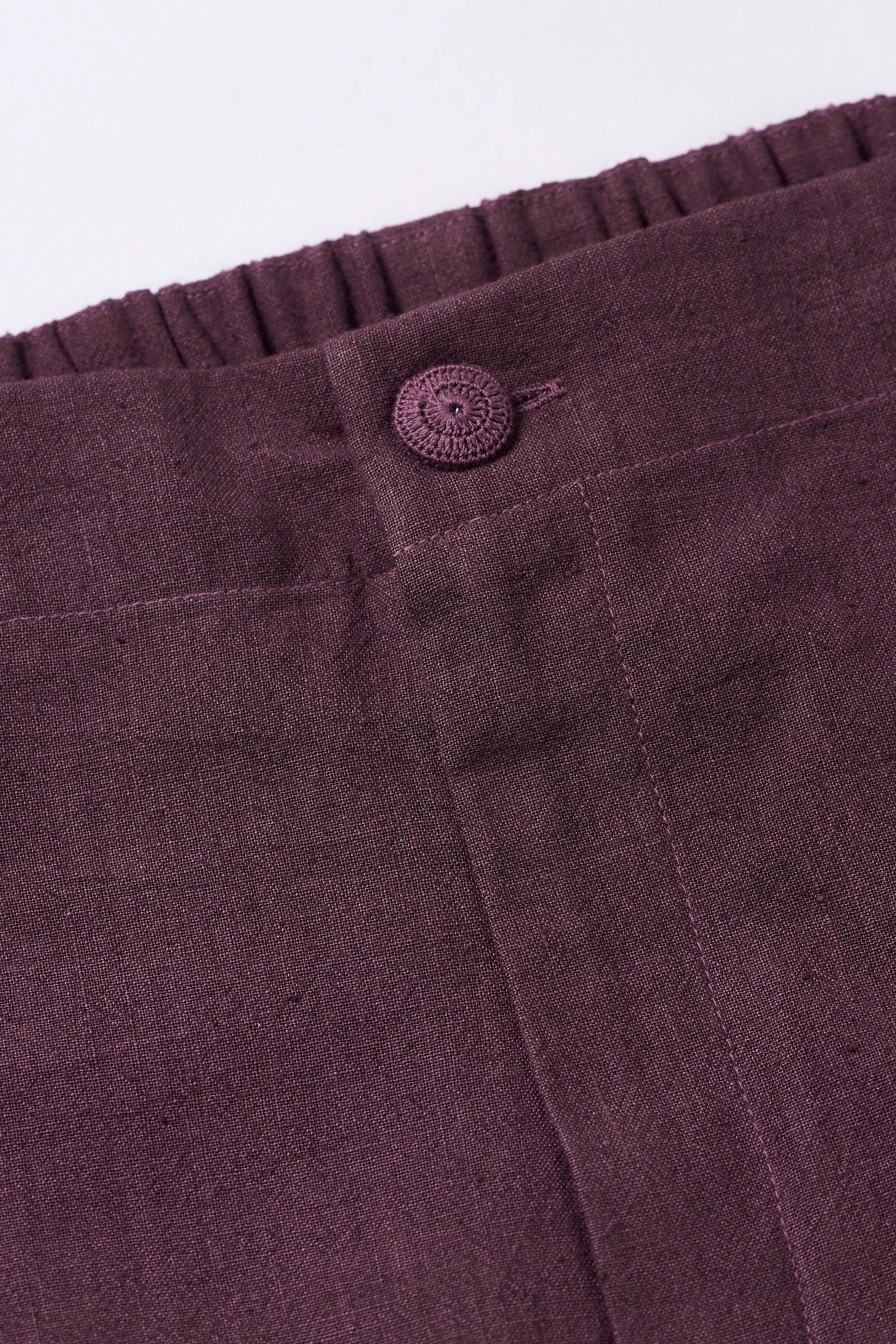 Tapered Fit Trousers in Purple Red