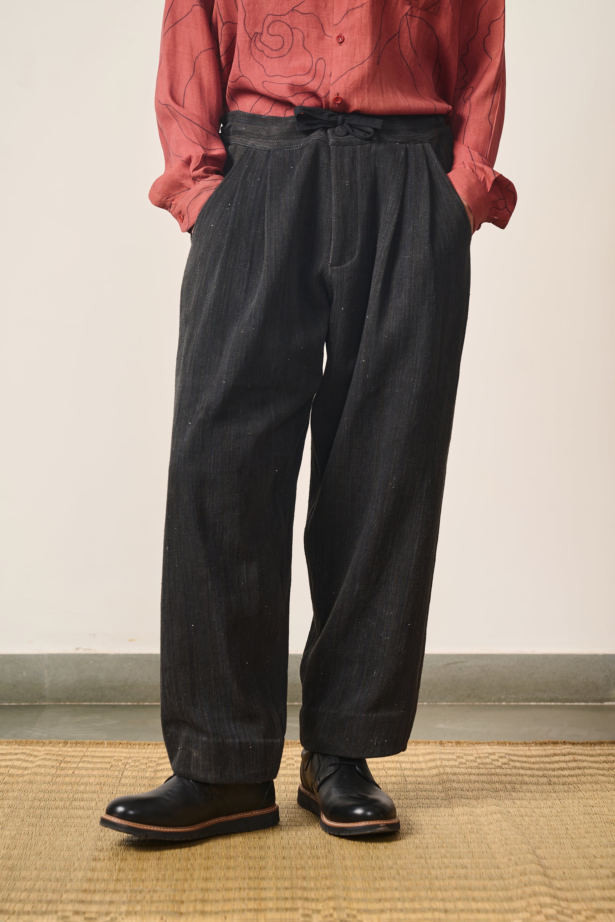 MIDNIGHT INDIGO HANDSPUN COTTON DENIM PANT