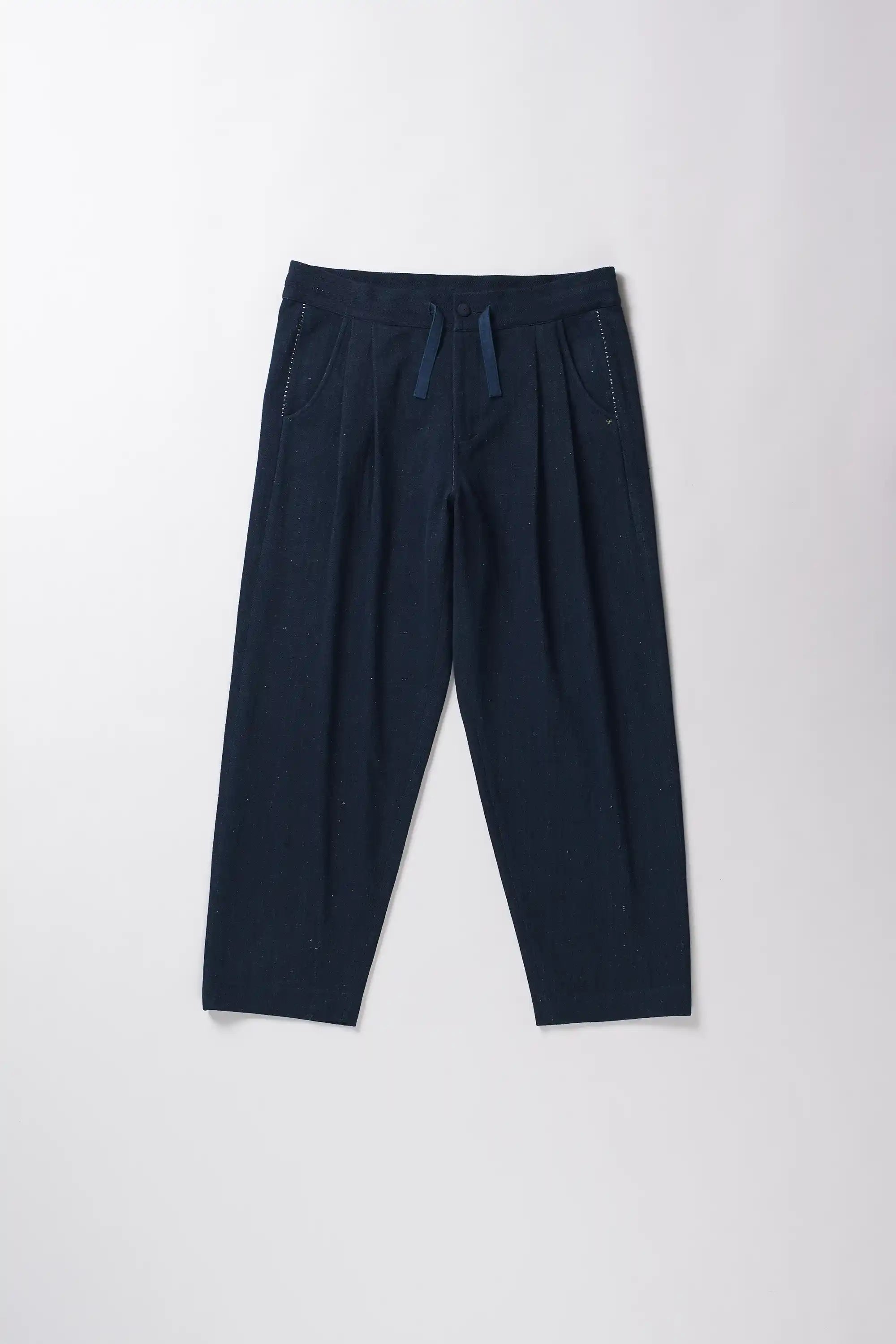 Indigo Denim Wide Leg Trousers