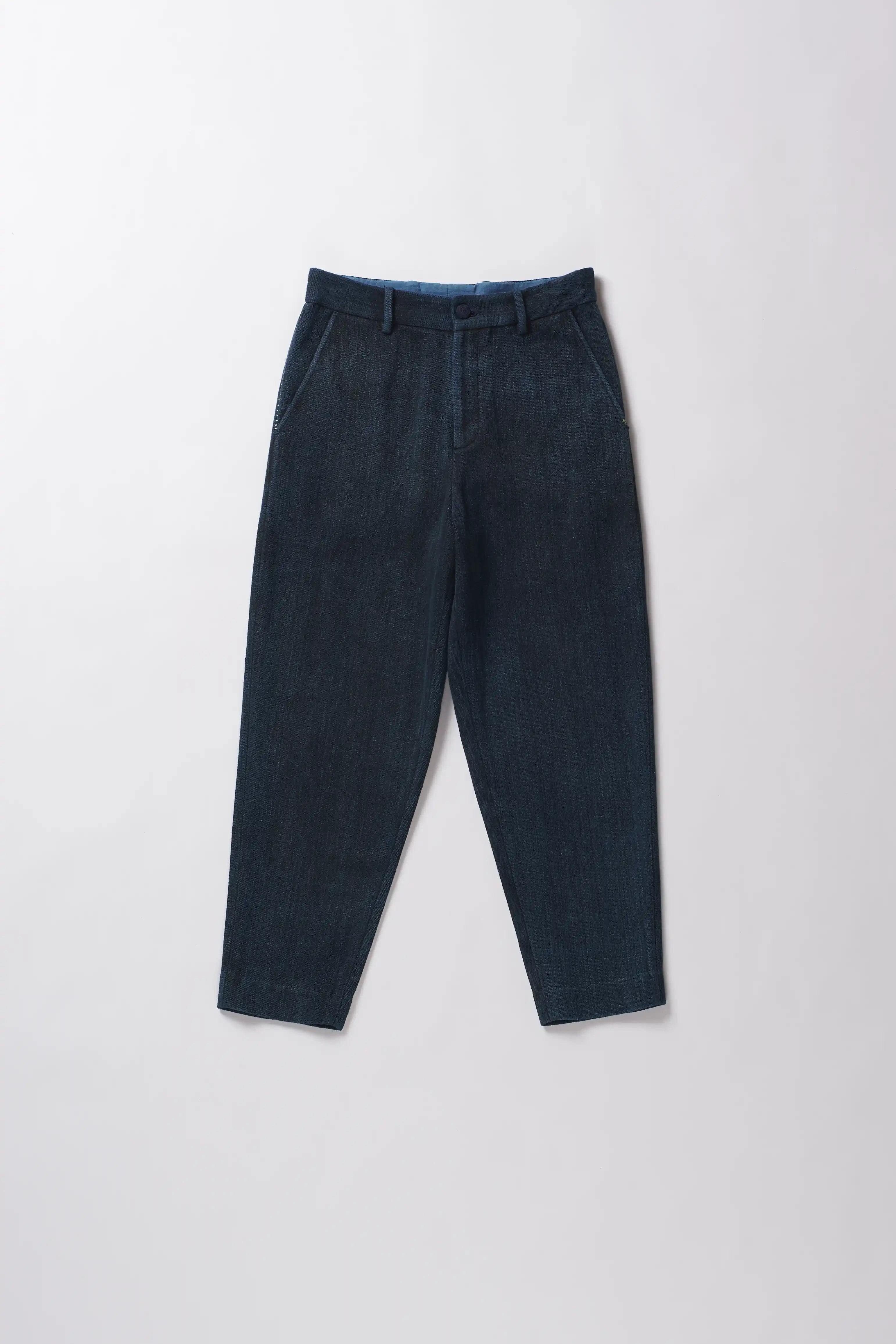 Midnight Indigo Denim Wide Trousers