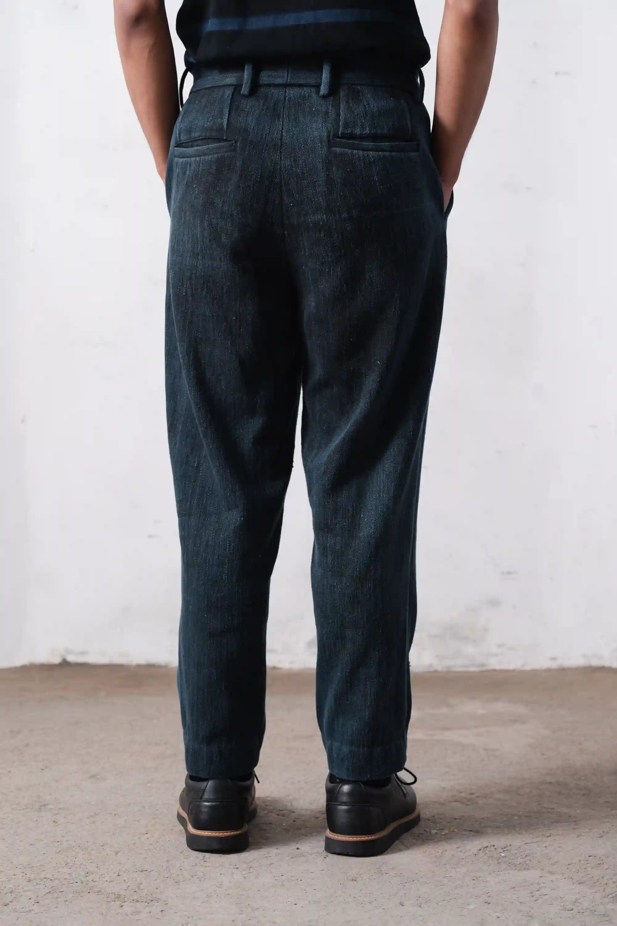 Midnight Indigo Denim Wide Trousers