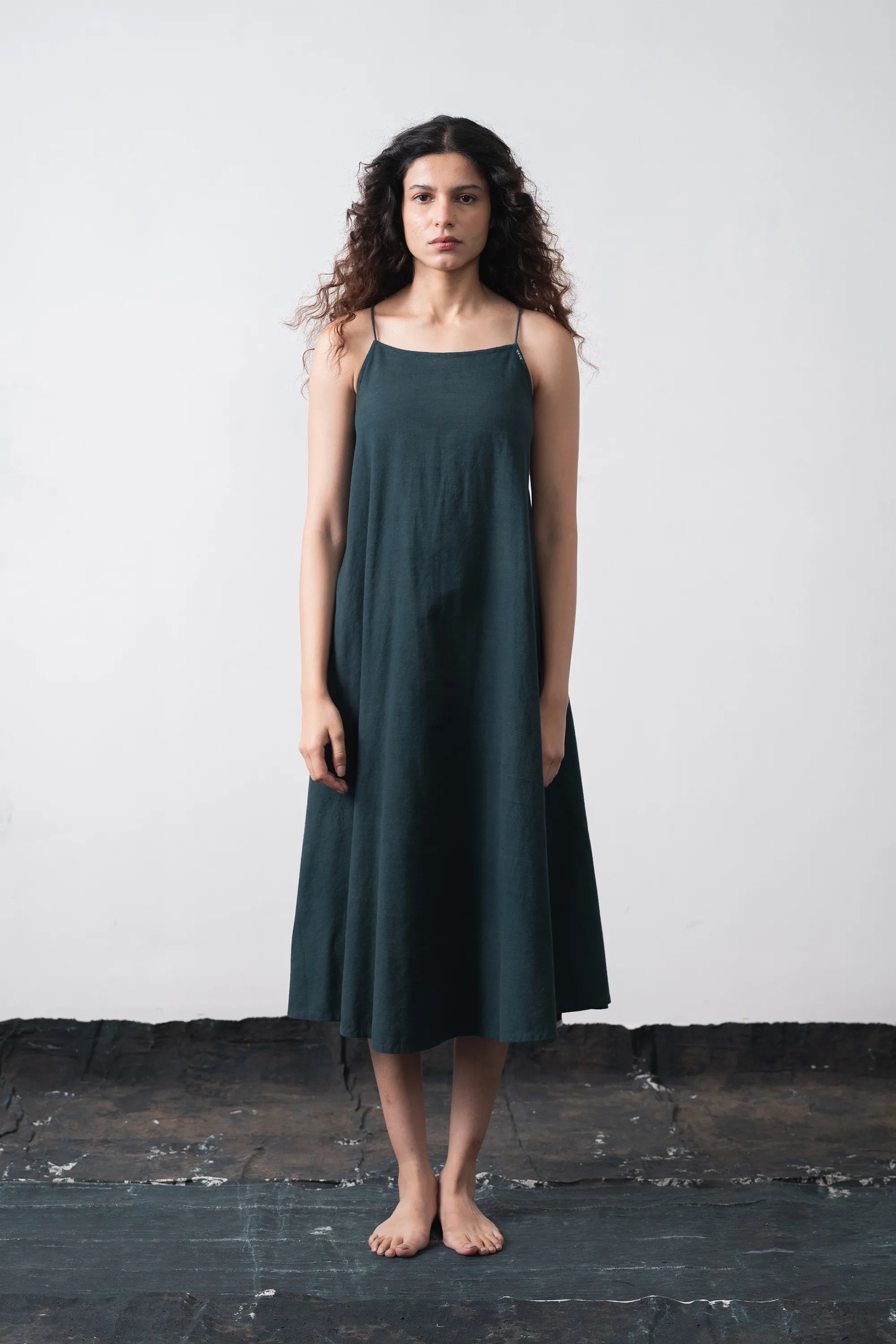Black Indigo Strappy Dress