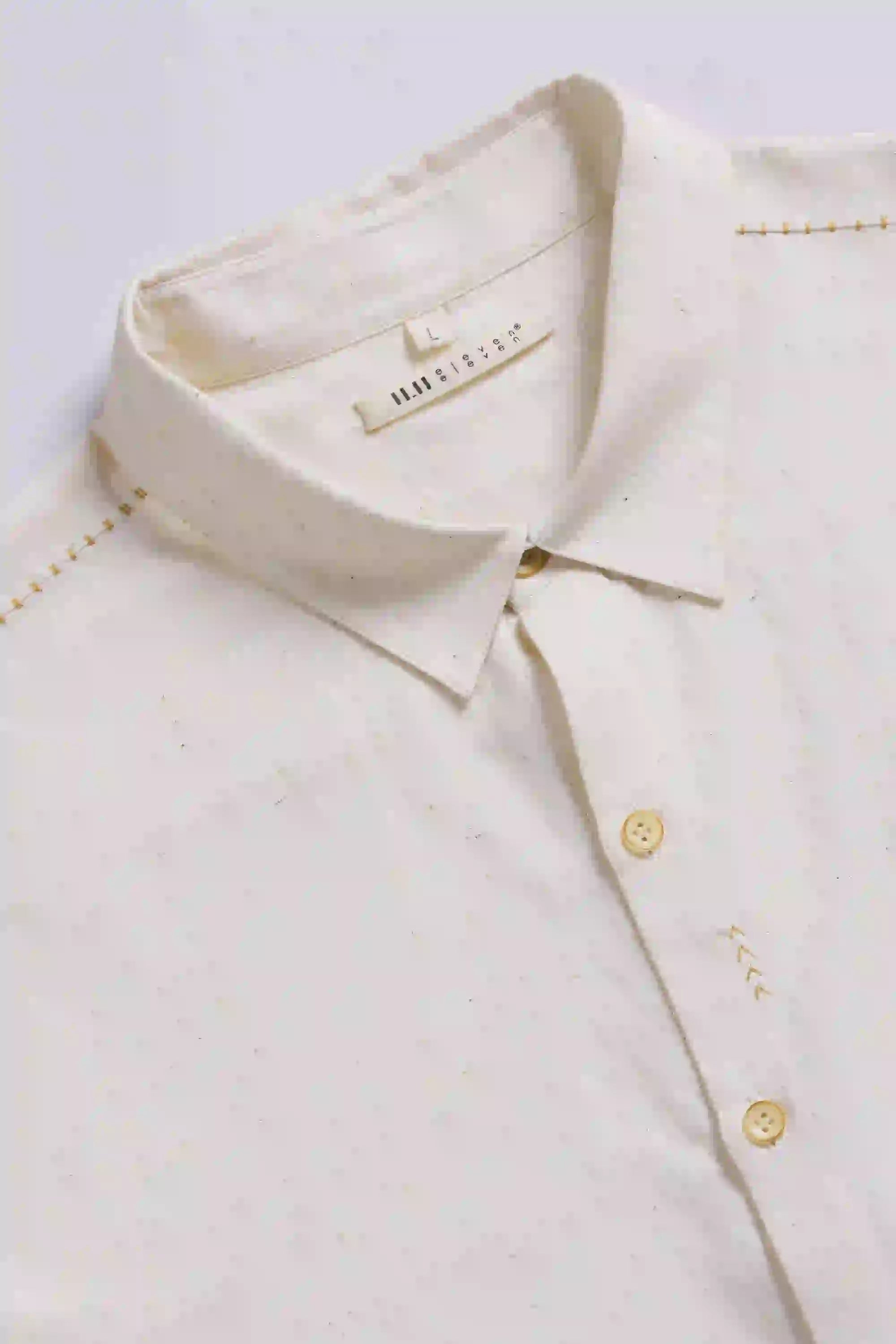 Fabric close-up with collar and buttons