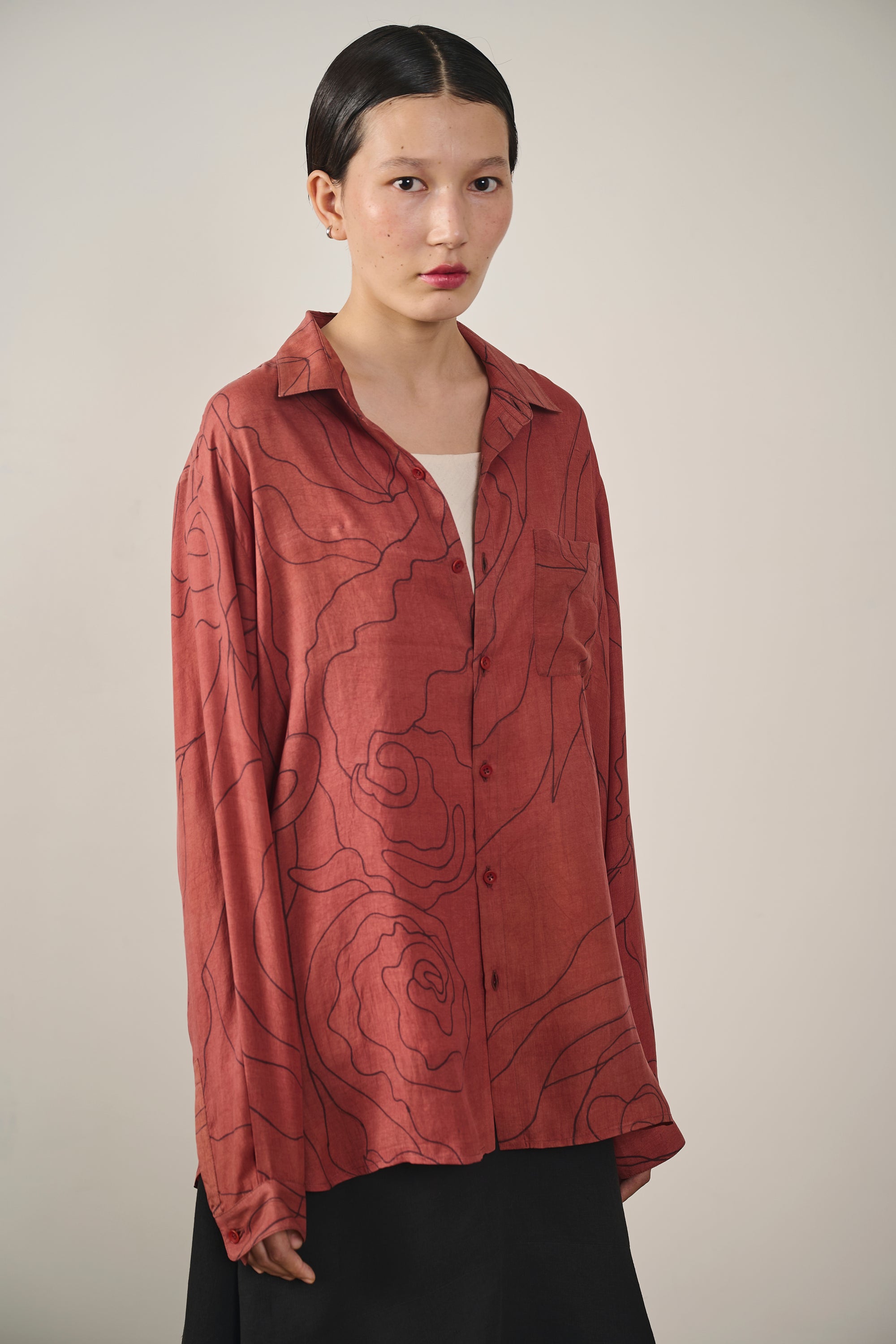 HAND PAINTED SILK UNISEX SHIRT