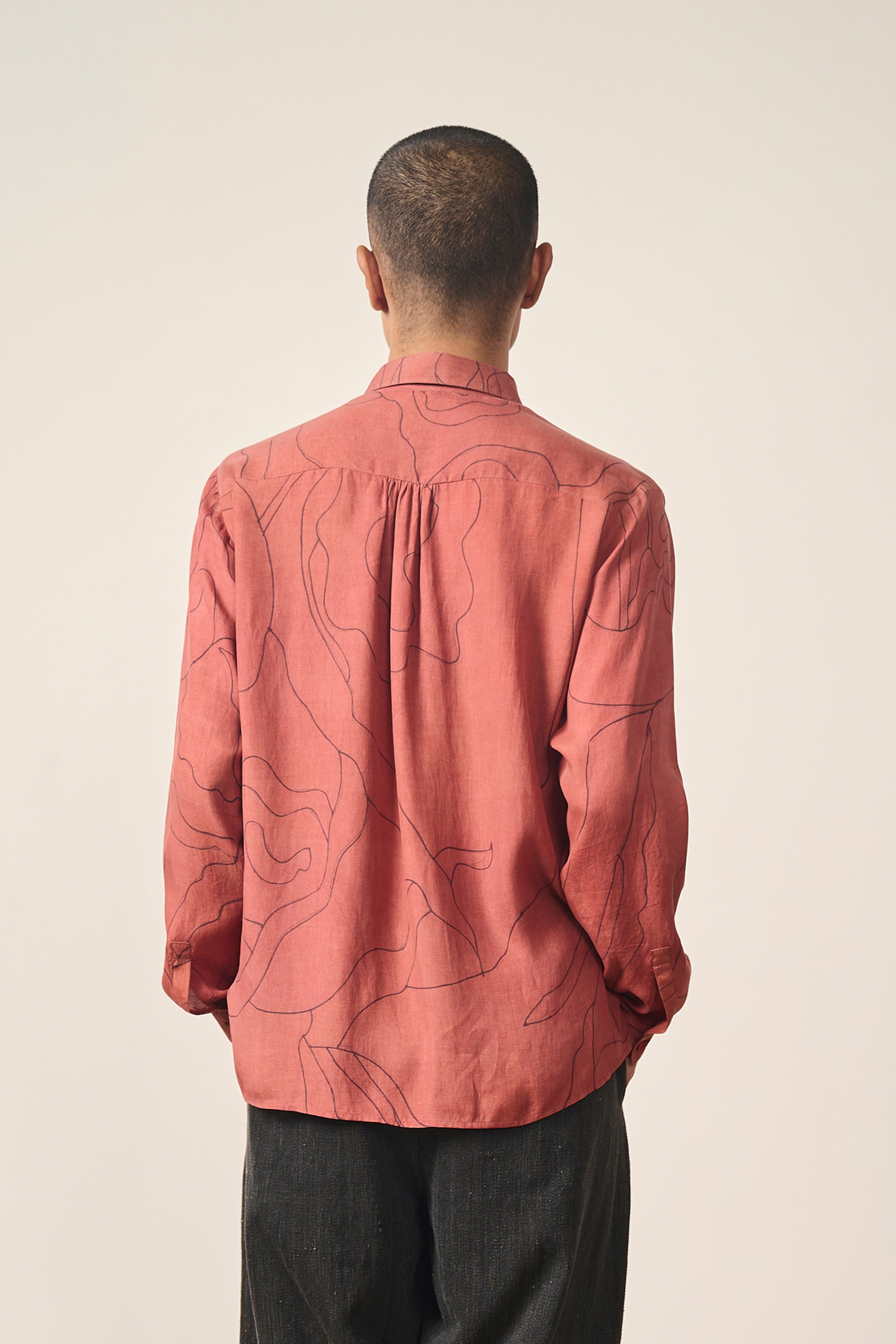 HAND PAINTED SILK UNISEX SHIRT