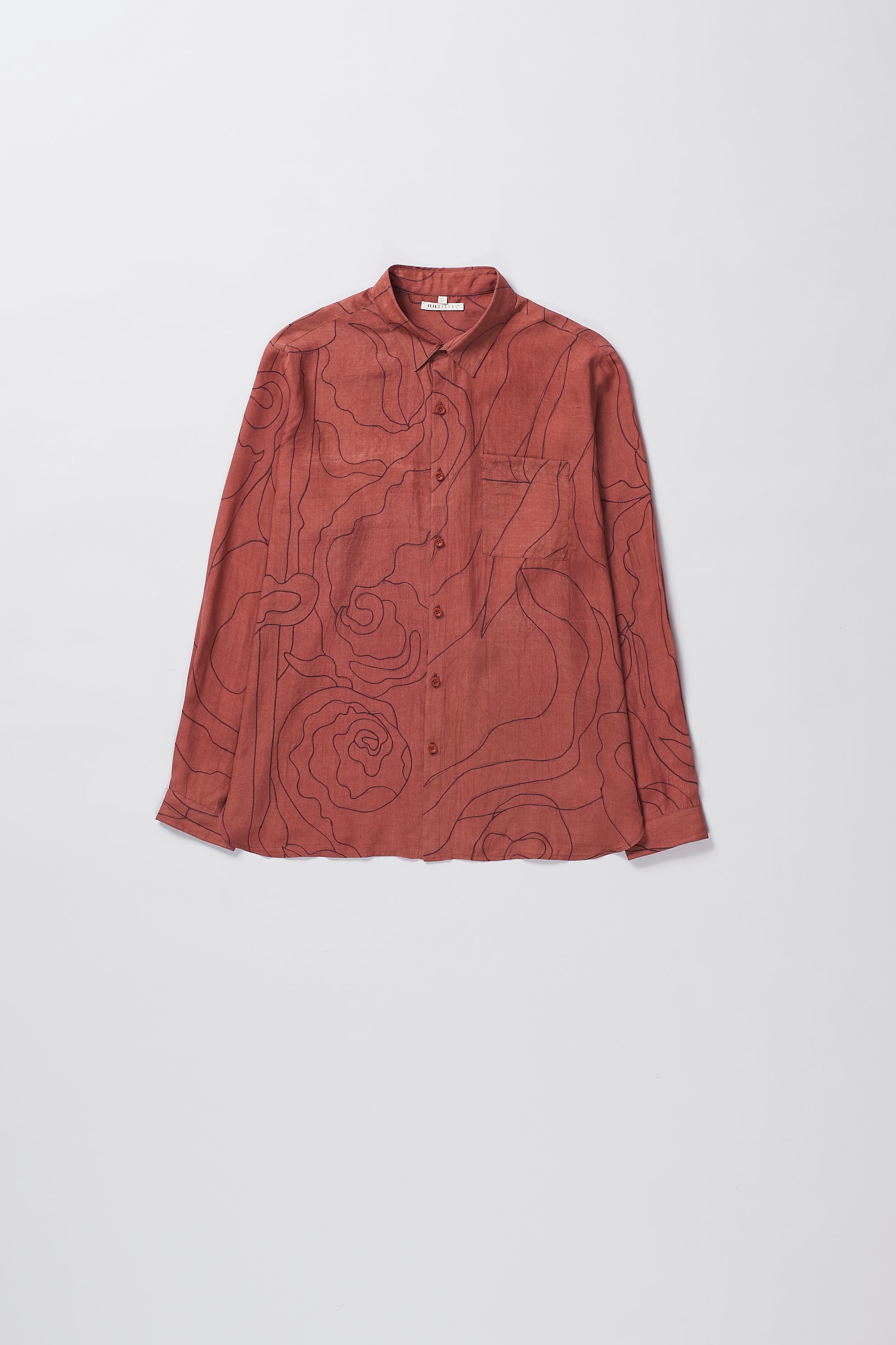 HAND PAINTED SILK UNISEX SHIRT