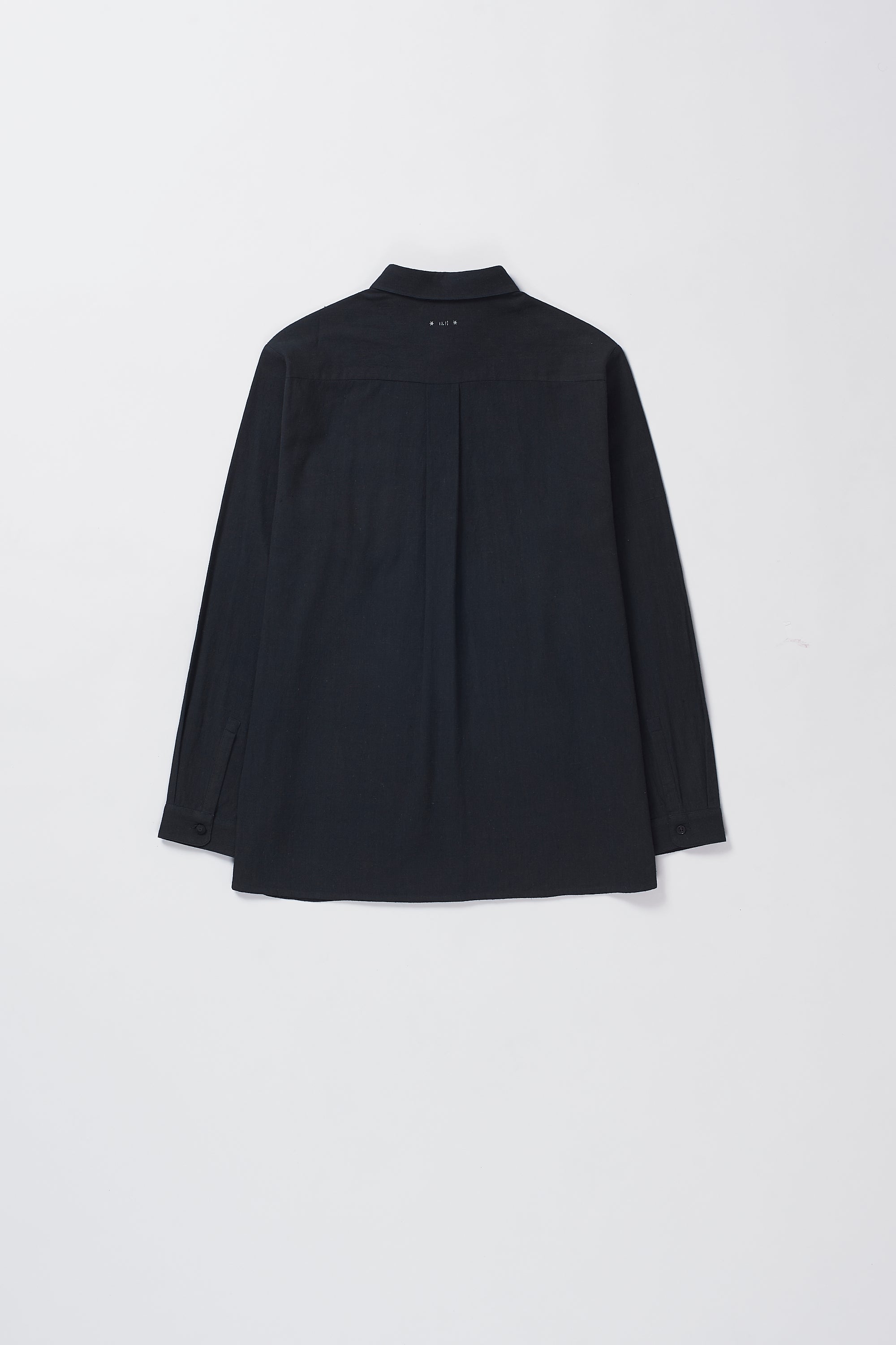 SOLID BLACK UNISEX COTTON SHIRT