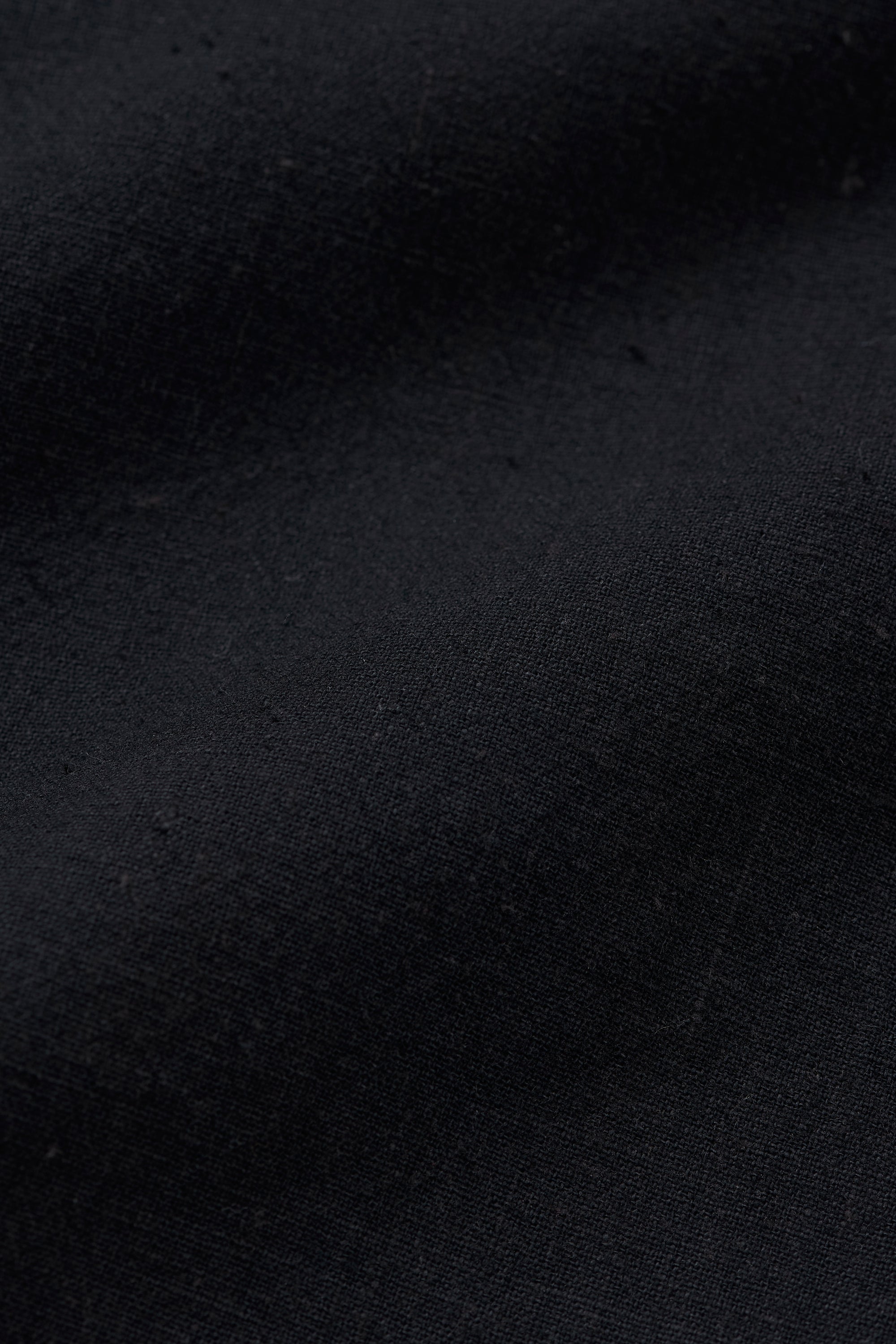 Solid Black Unisex Cotton Shirt