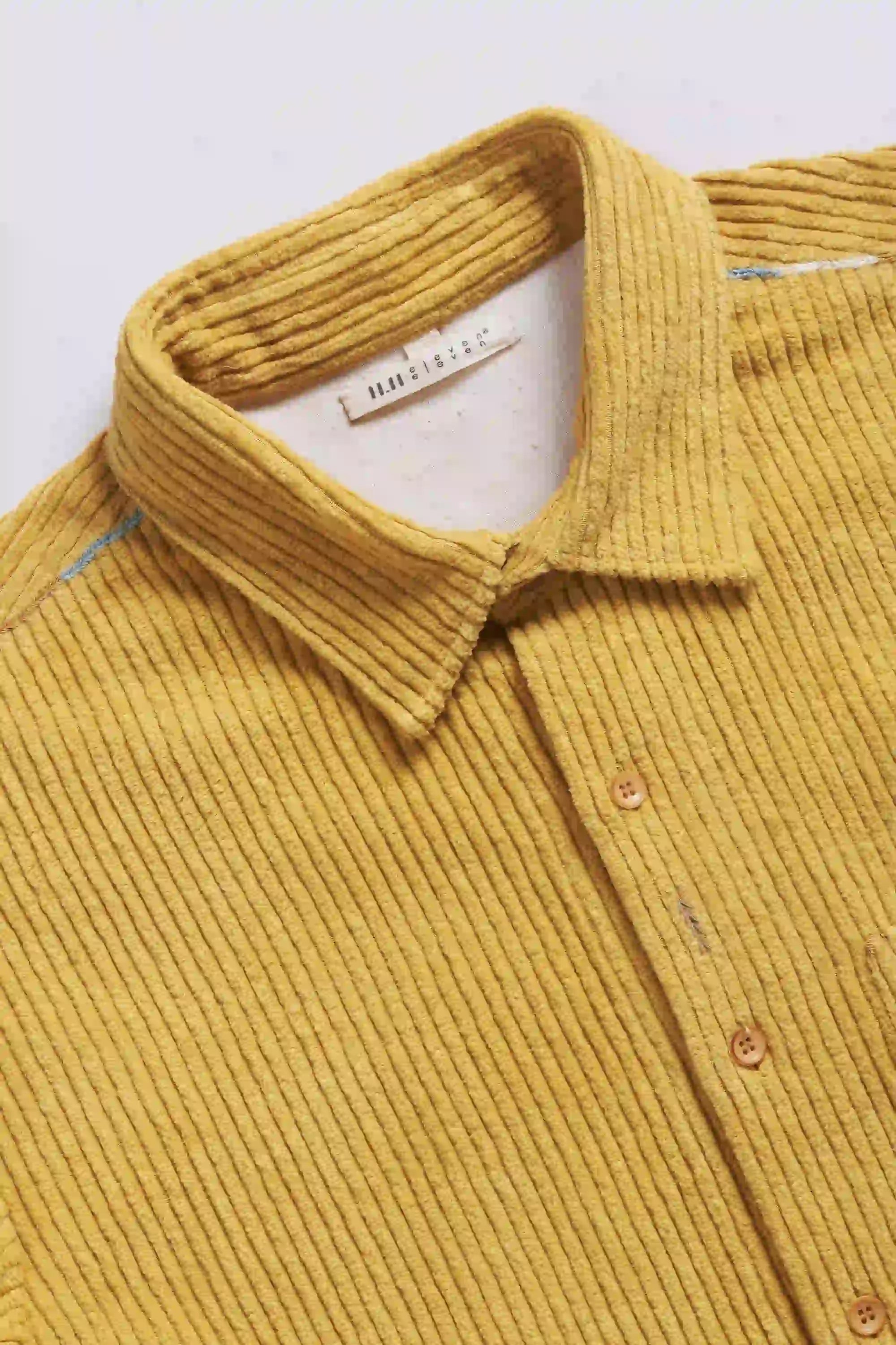 Fabric close-up with collar and buttons