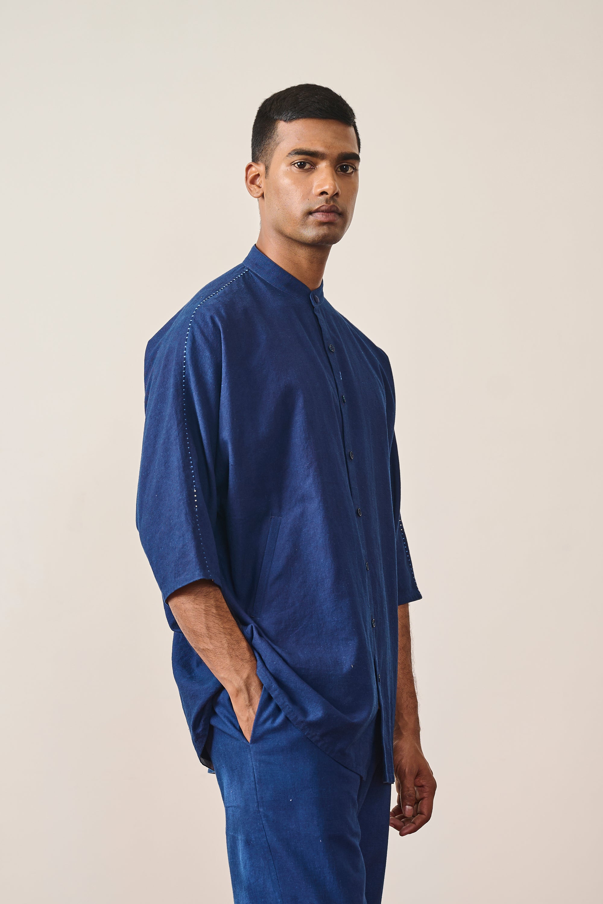 COTTON KIMONO HALF SLEEVE SHIRT
