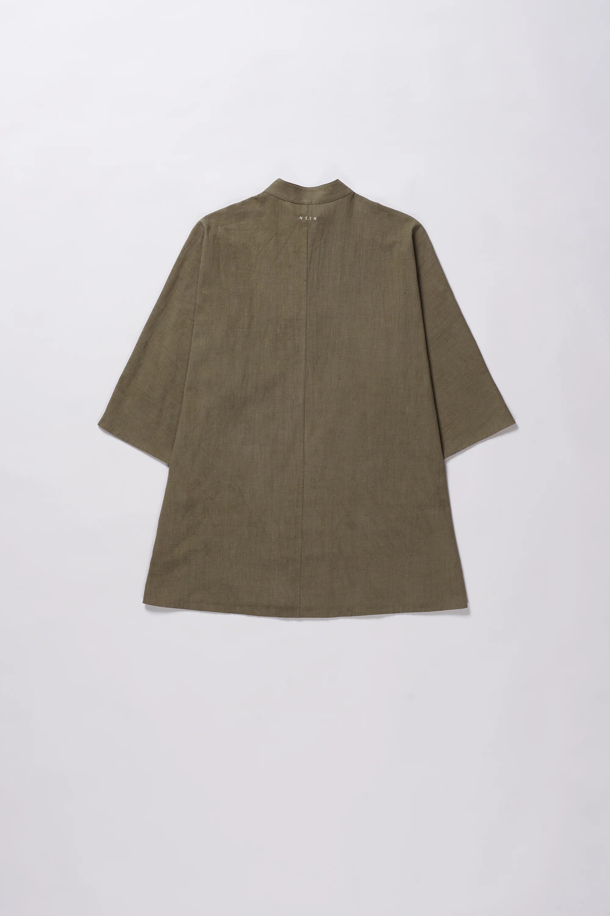 Khakhi Green Kimono Sleeve Shirt