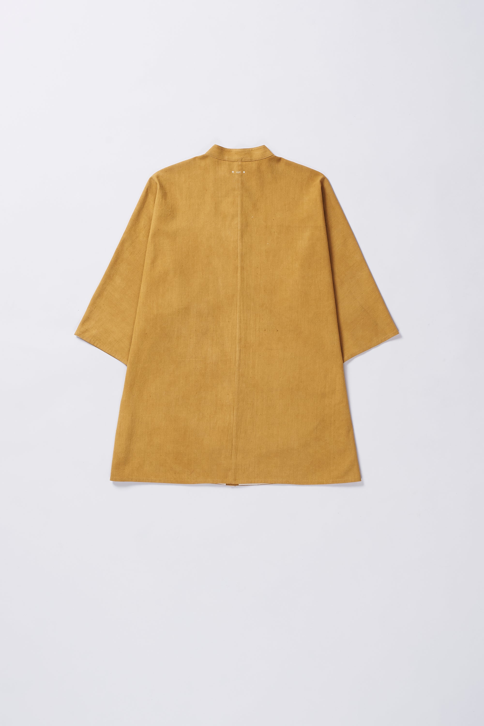 MUSTARD YELLOW KIMONO HALF SLEEVE SHIRT