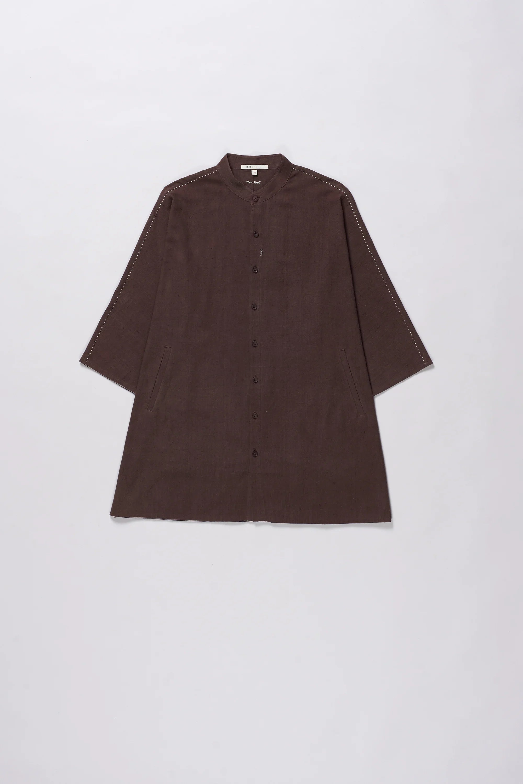 Burnt Umber Kimono Sleeve Shirt