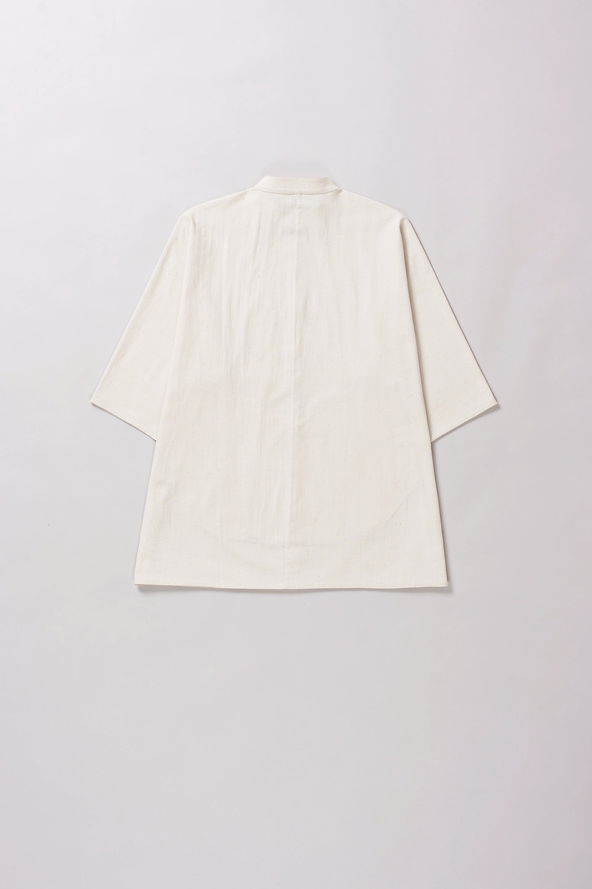 Back image of cotton ecru shirt