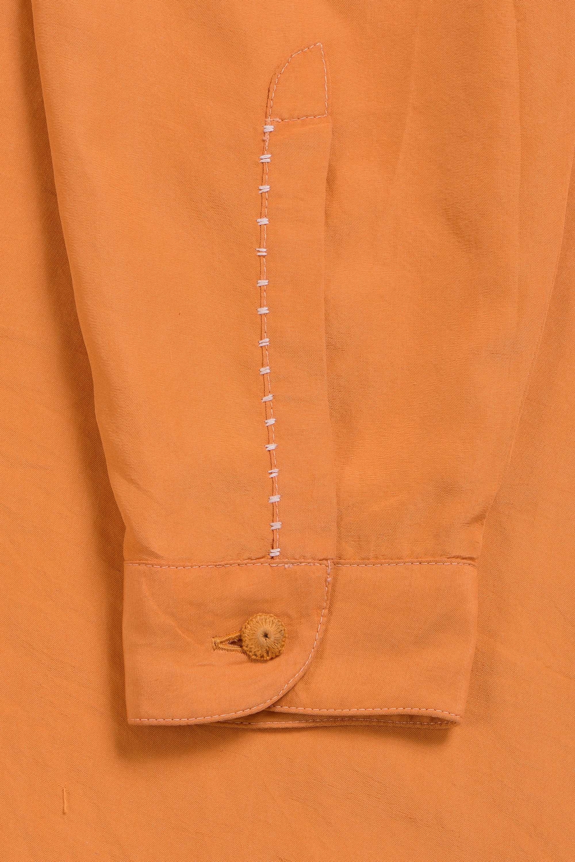 FLARED BUTTON DOWN DRESS IN SUNSET ORANGE