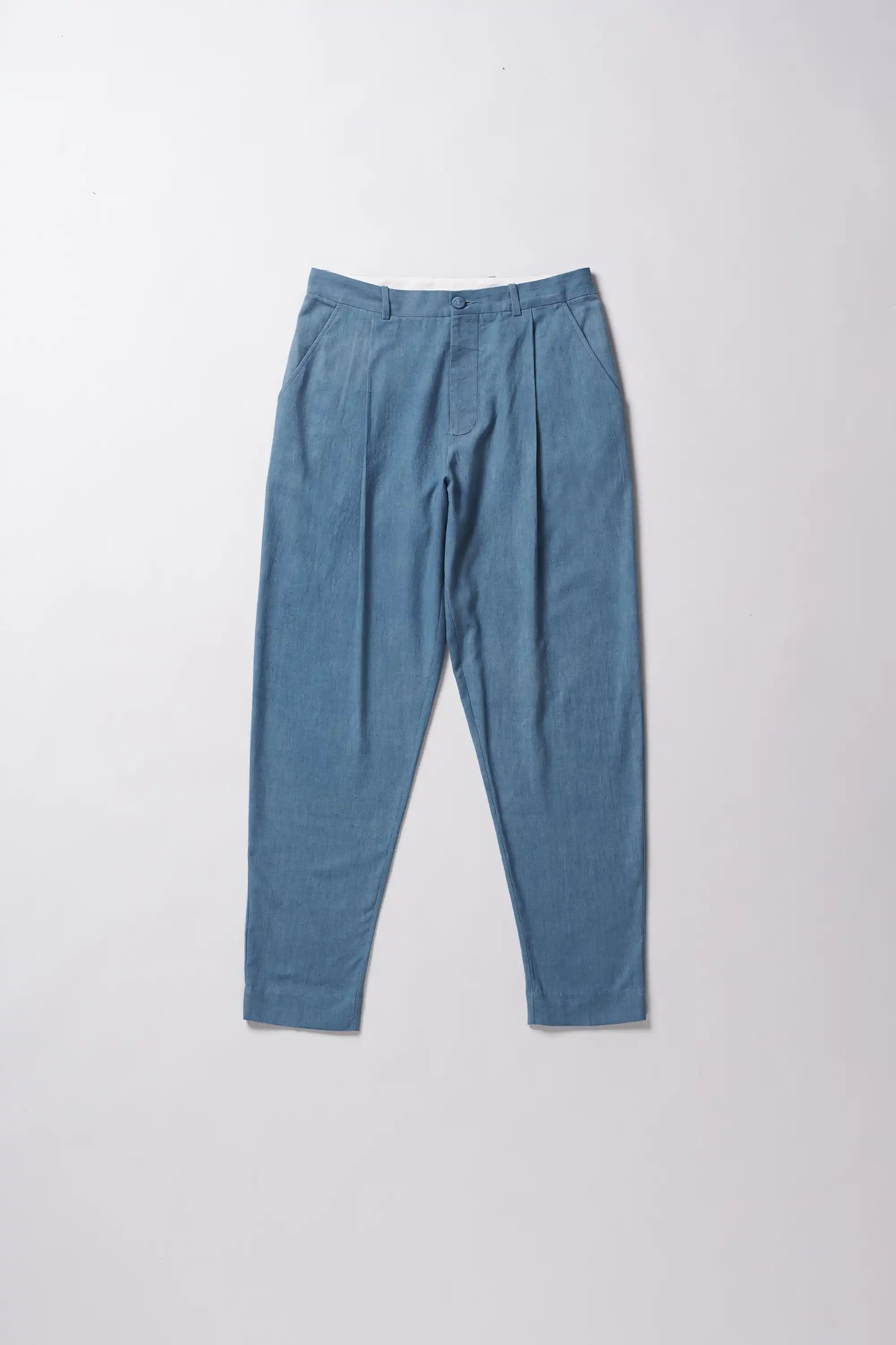 Powder blue pleated pant