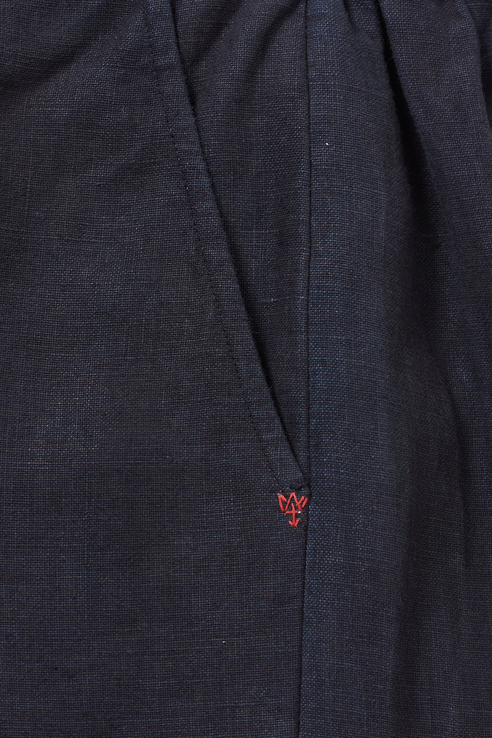 LINEN STRAIGHT FIT TROUSERS