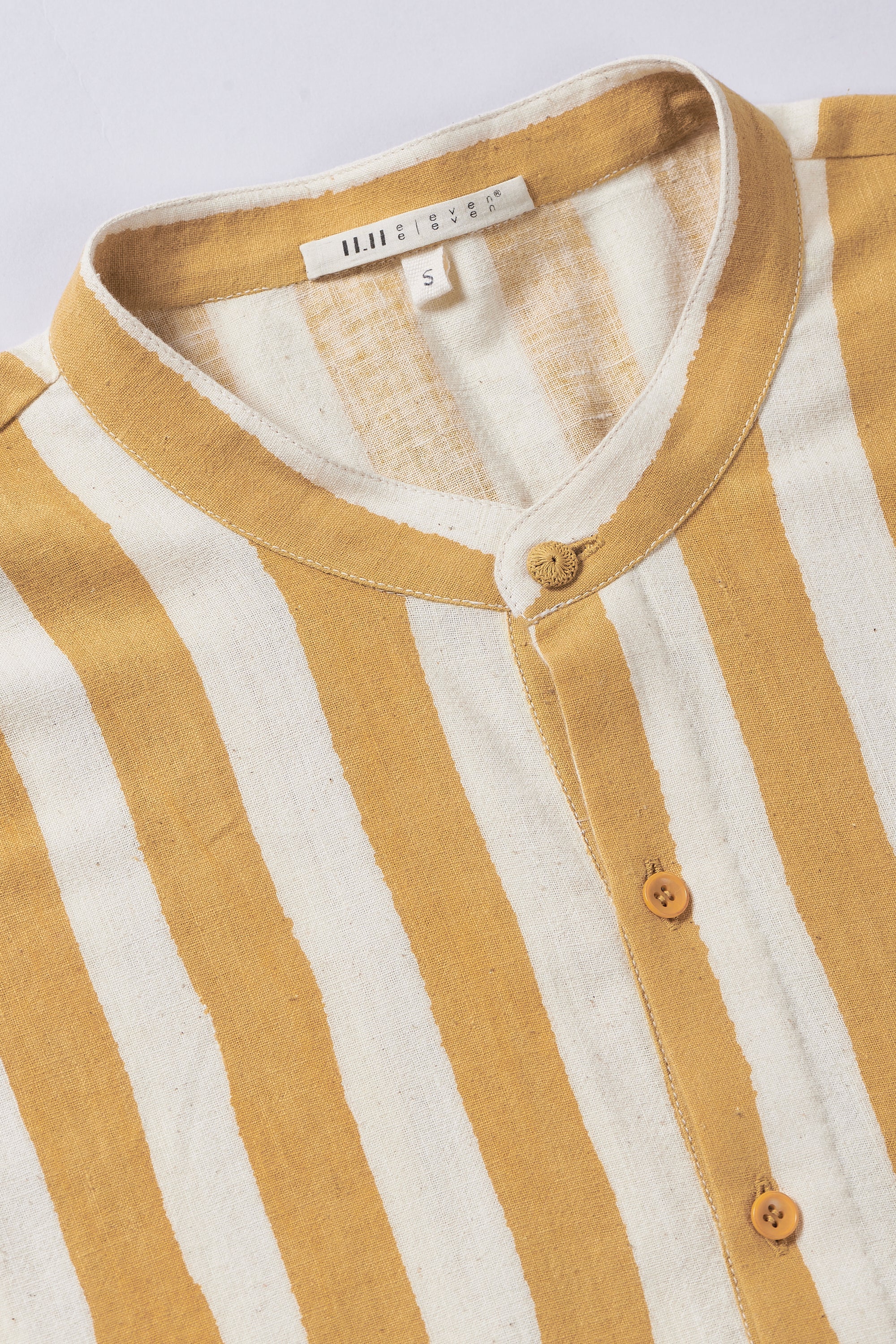 STRIPED KAFTAN DRESS IN MUSTARD YELLOW