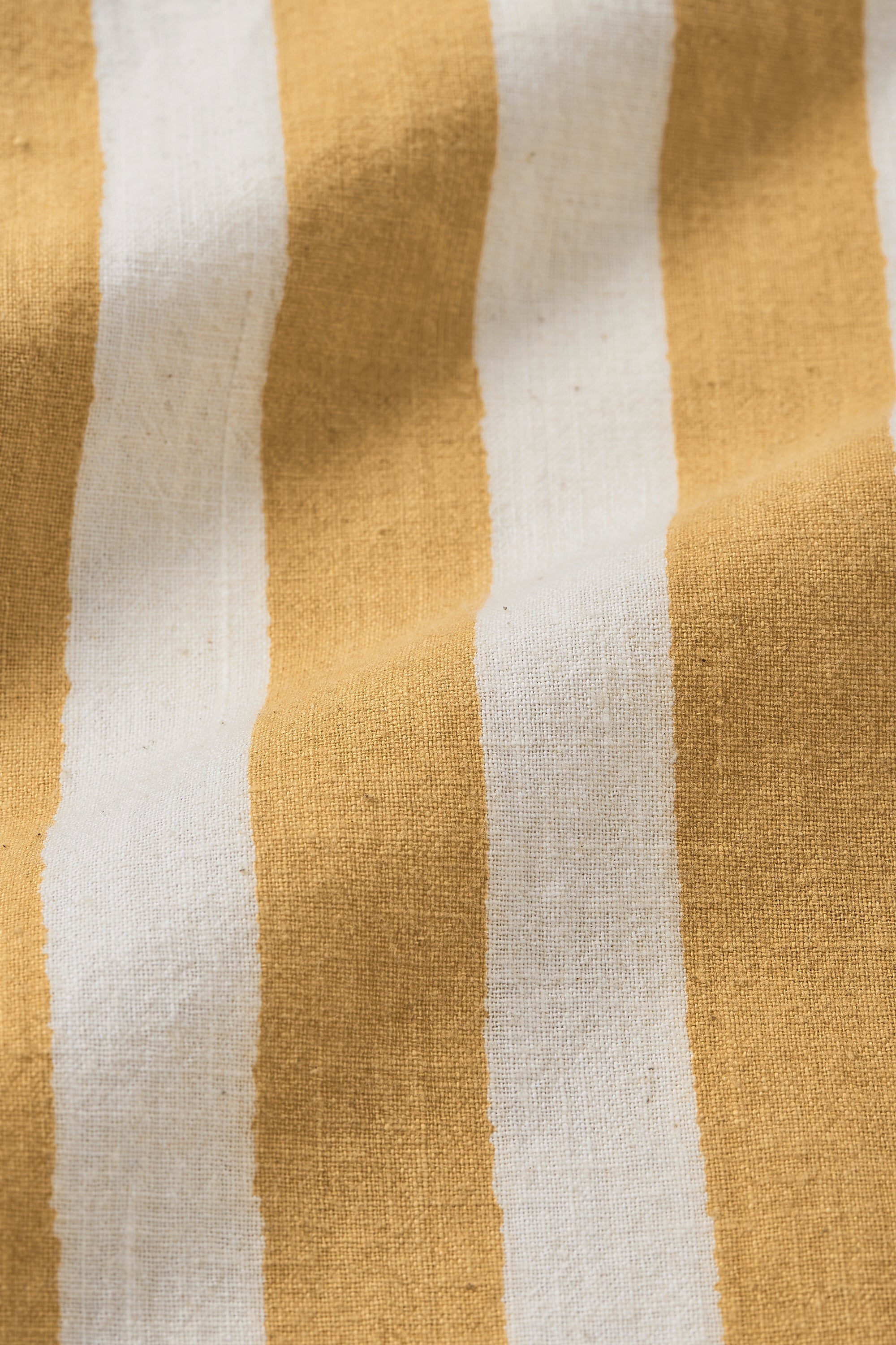 STRIPED KAFTAN DRESS IN MUSTARD YELLOW