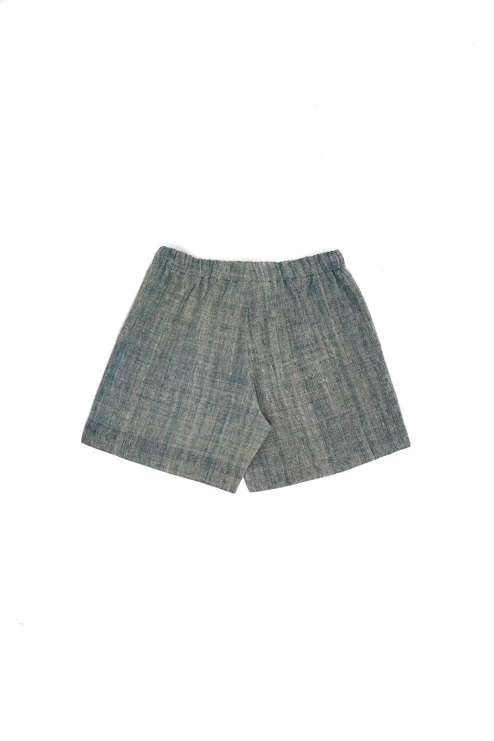 Turquoise Color Hand Woven Shorts