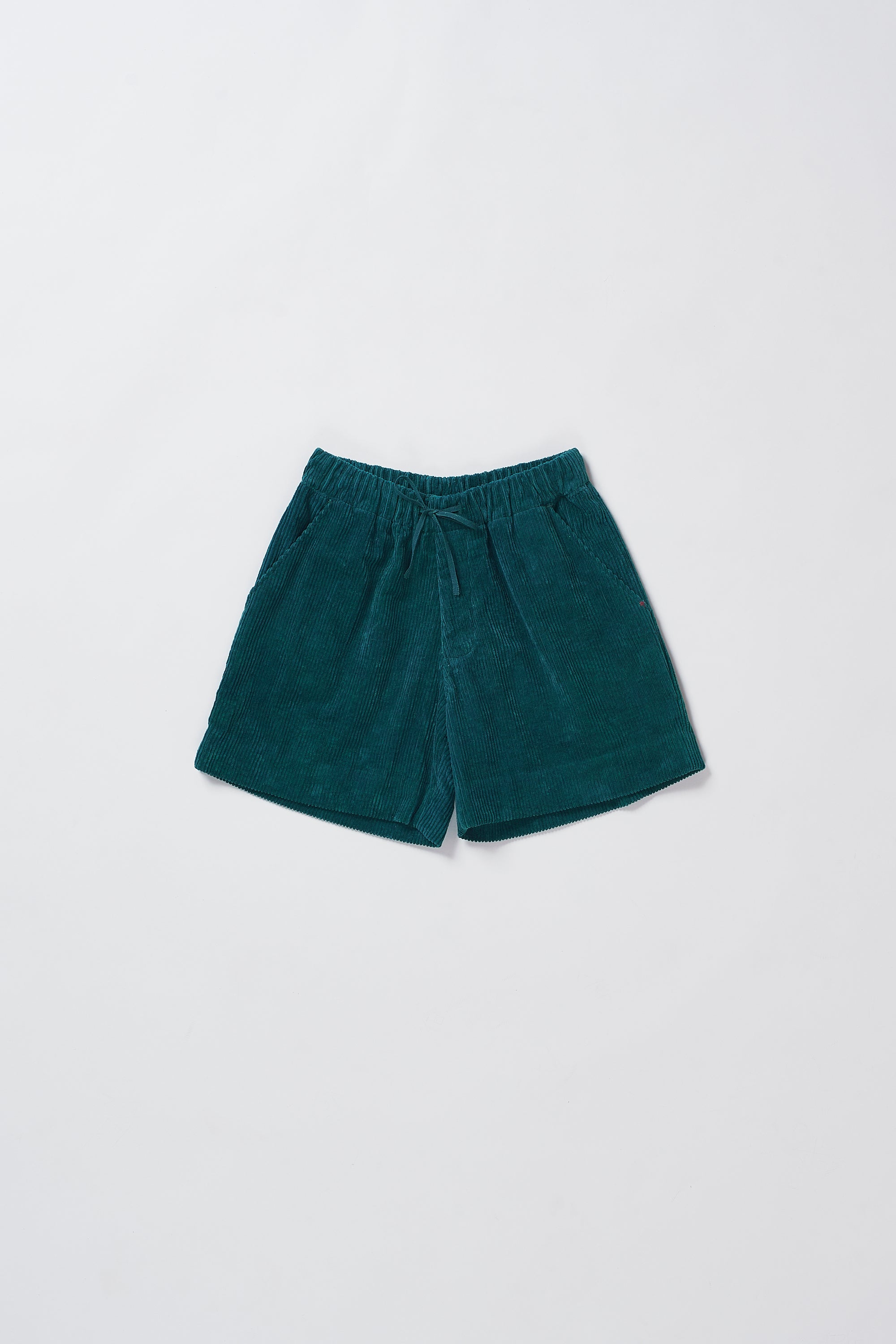 BOTTLE GREEN CORDUROY UNISEX SHORTS