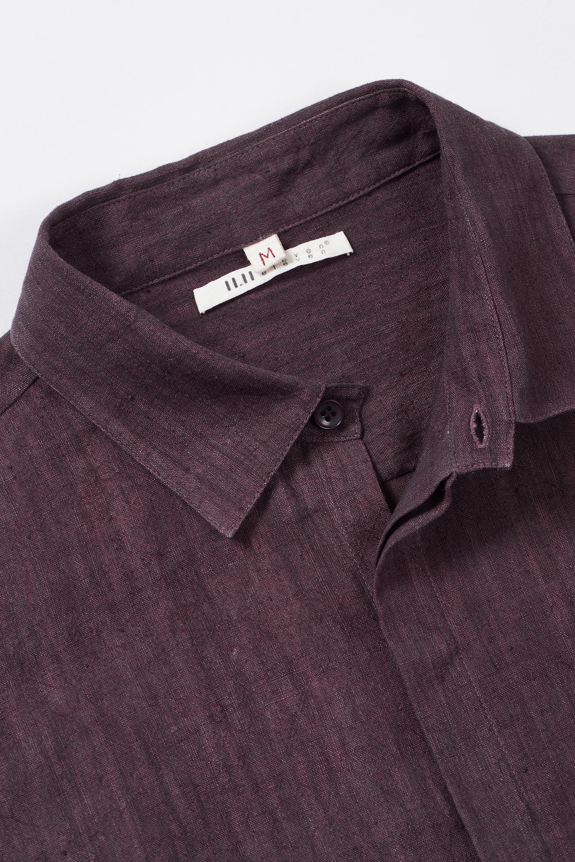 Linen Shirt in Purple Red