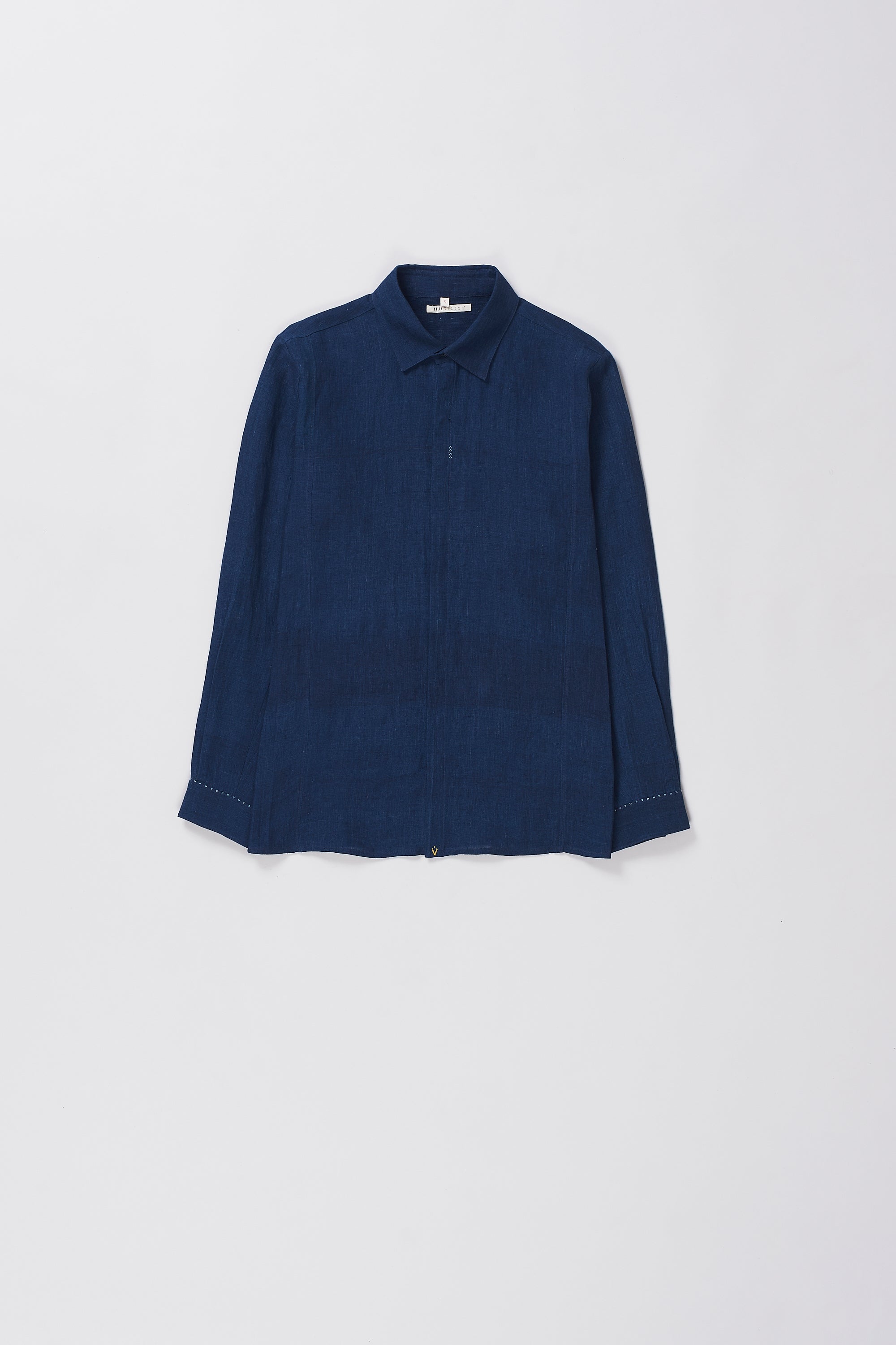 Linen Shirt in Natural Indigo