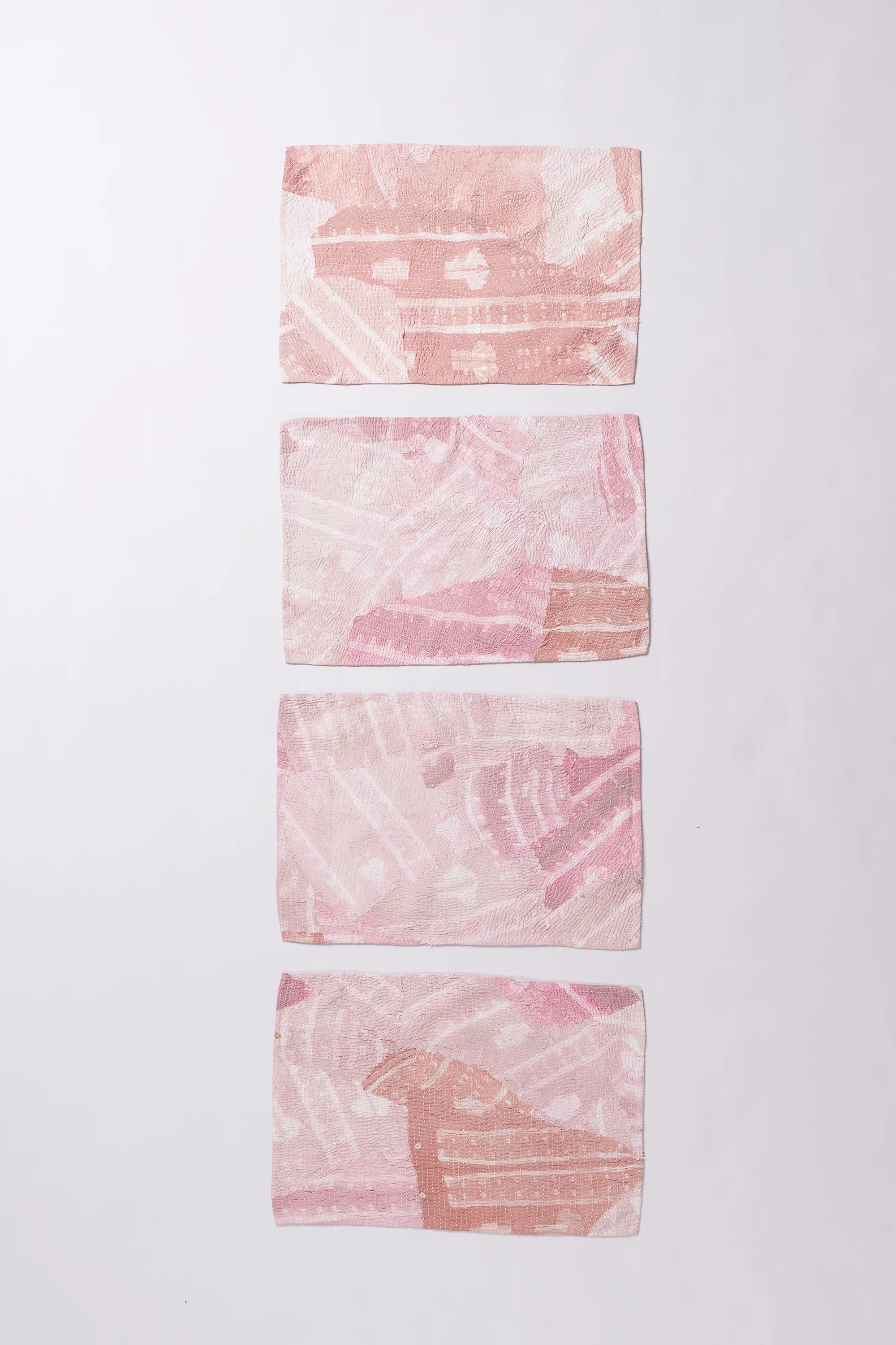 Chalk Pink Placemat with Kantha