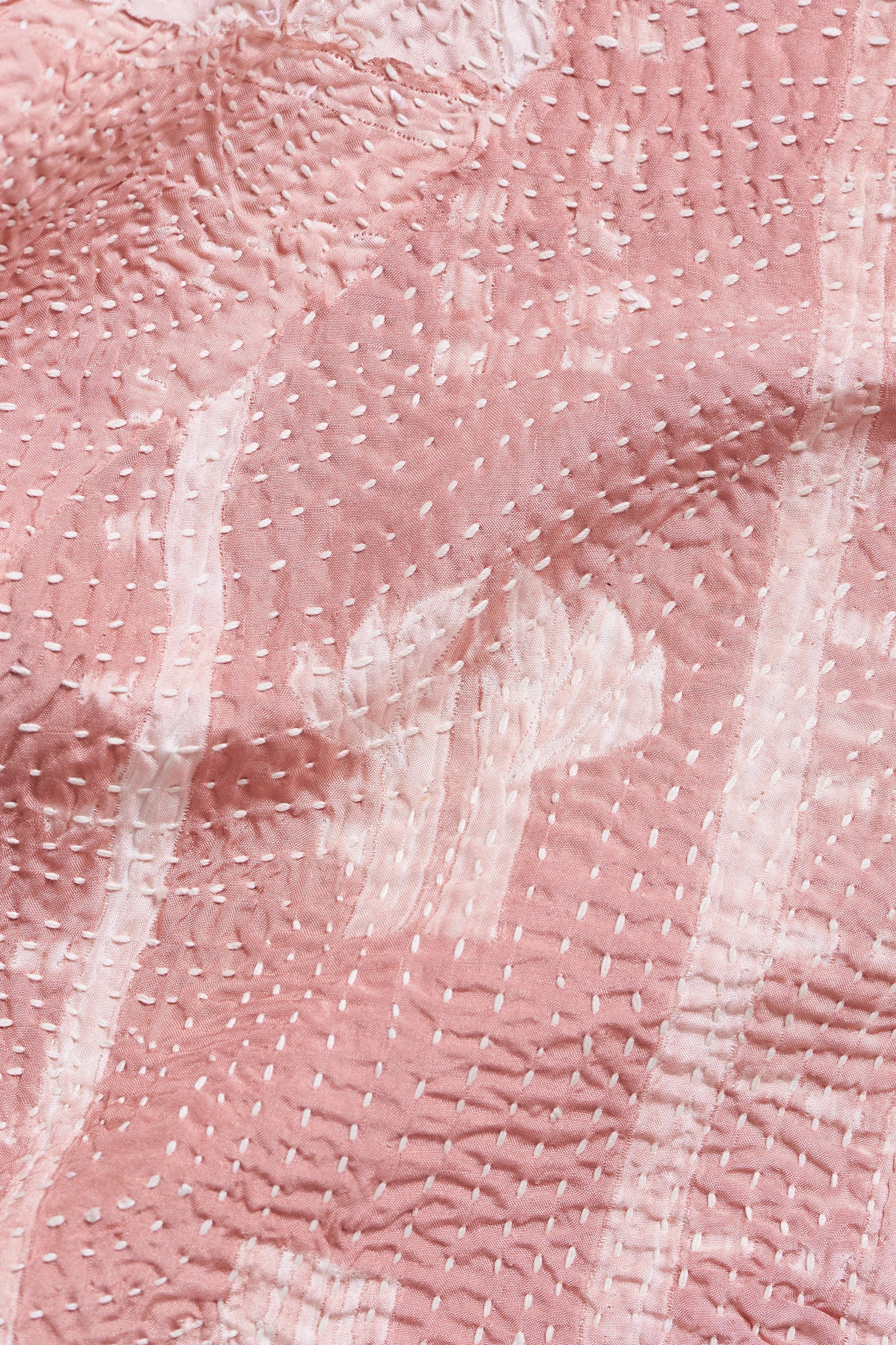 Chalk Pink Placemat with Kantha