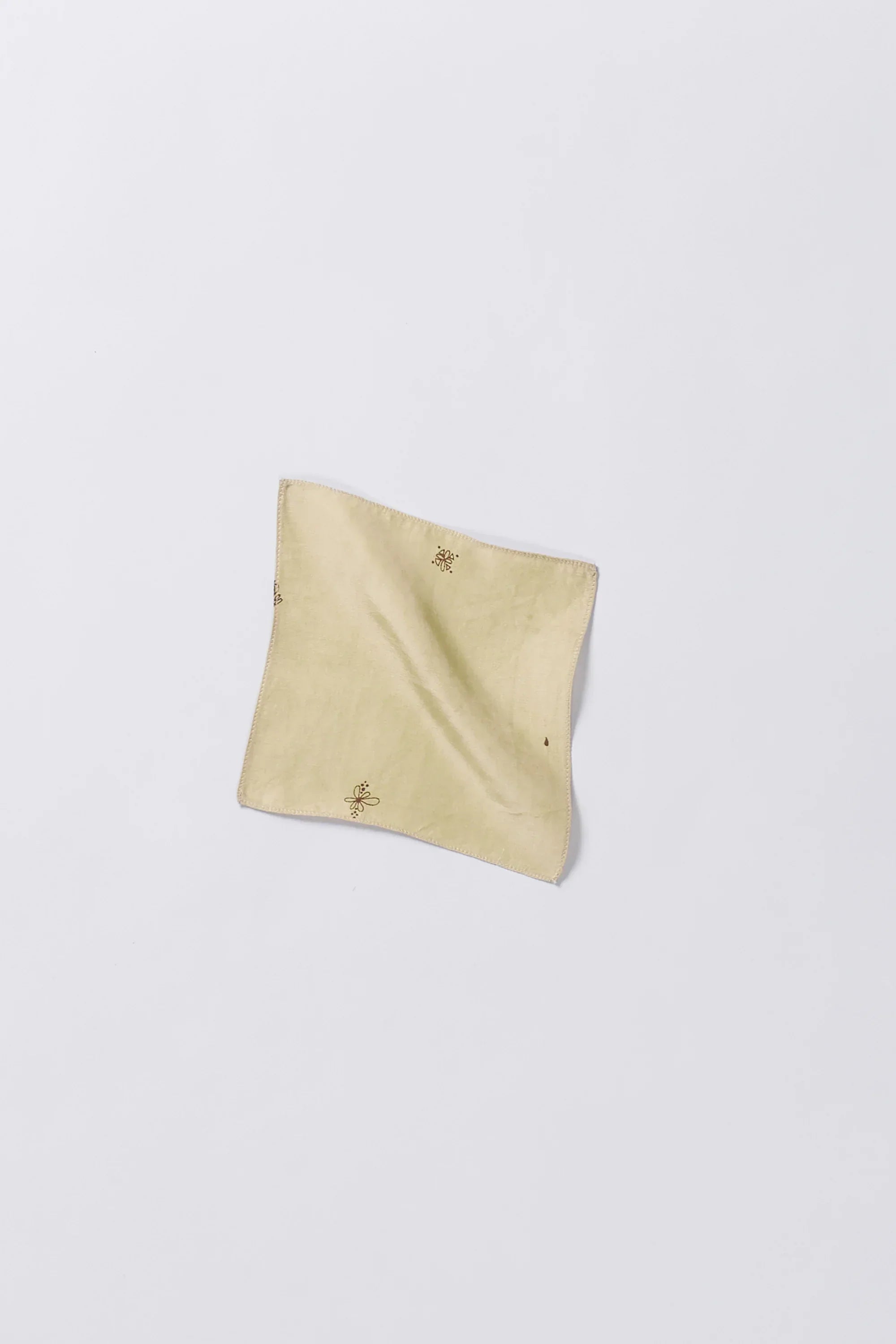 Whiskey Gold Screen Printed Silk Bandana
