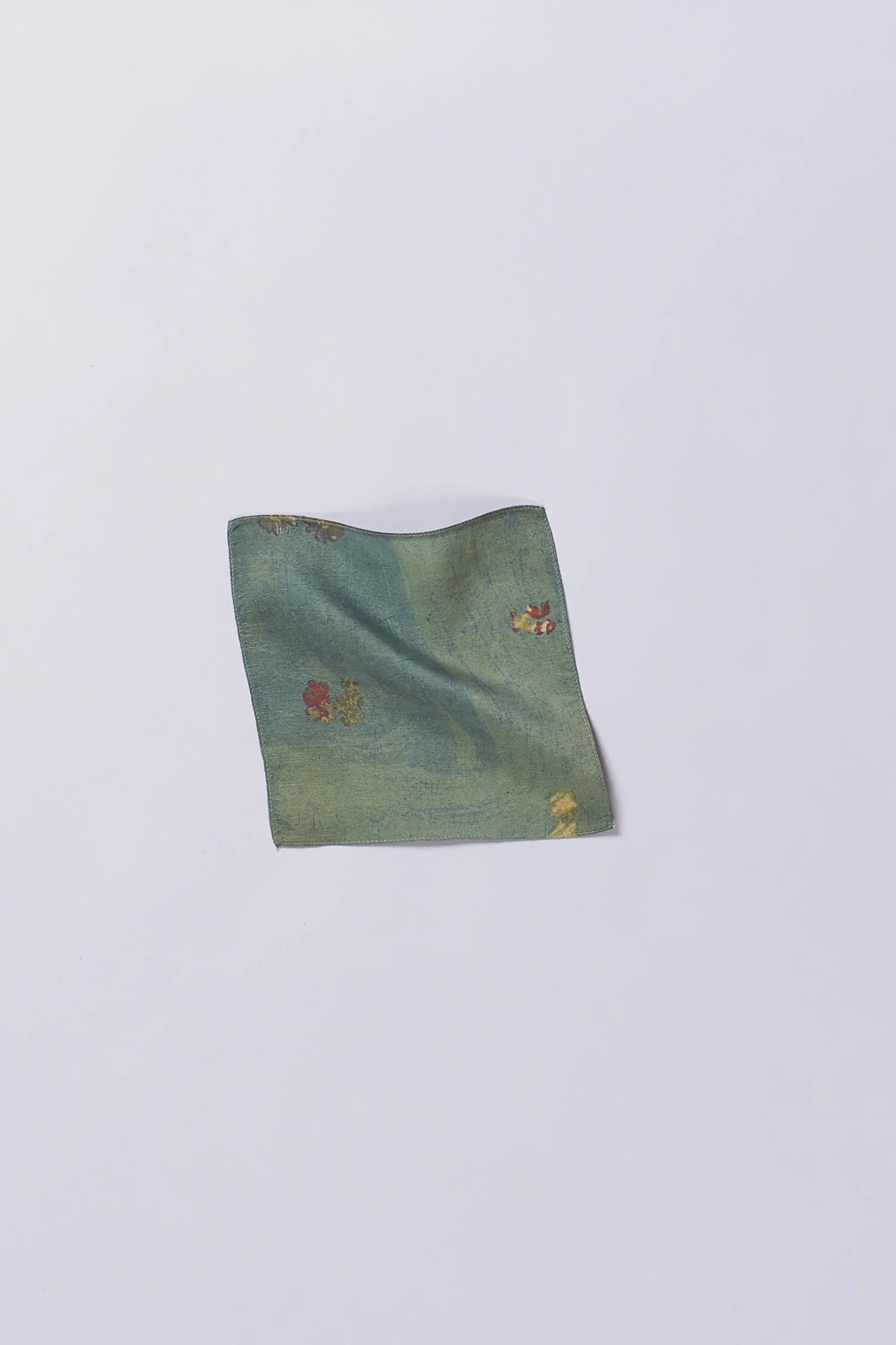 Leaf Green Screen Printed Pocket Square