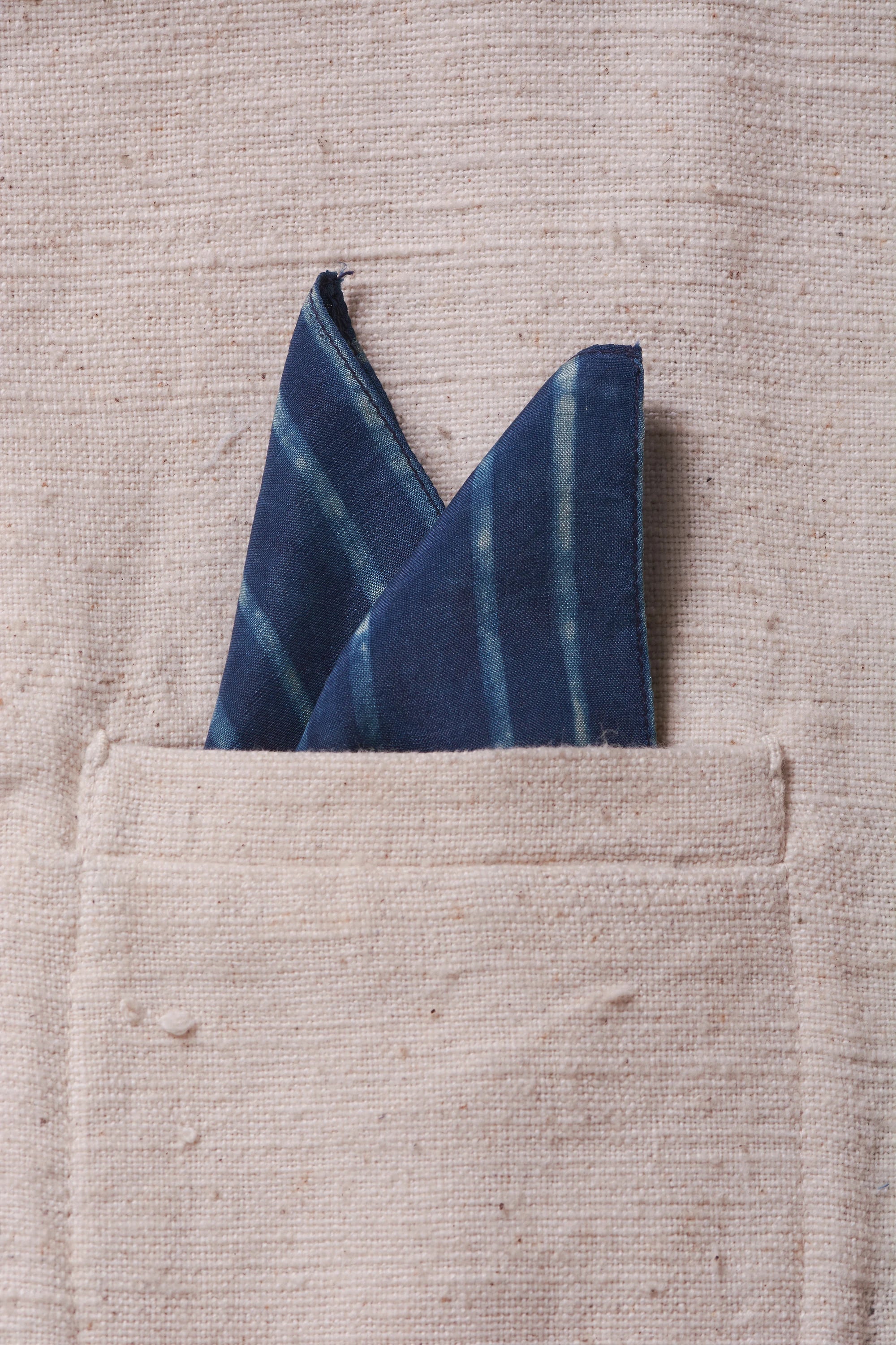 Silk Pocket Square in Medium indigo