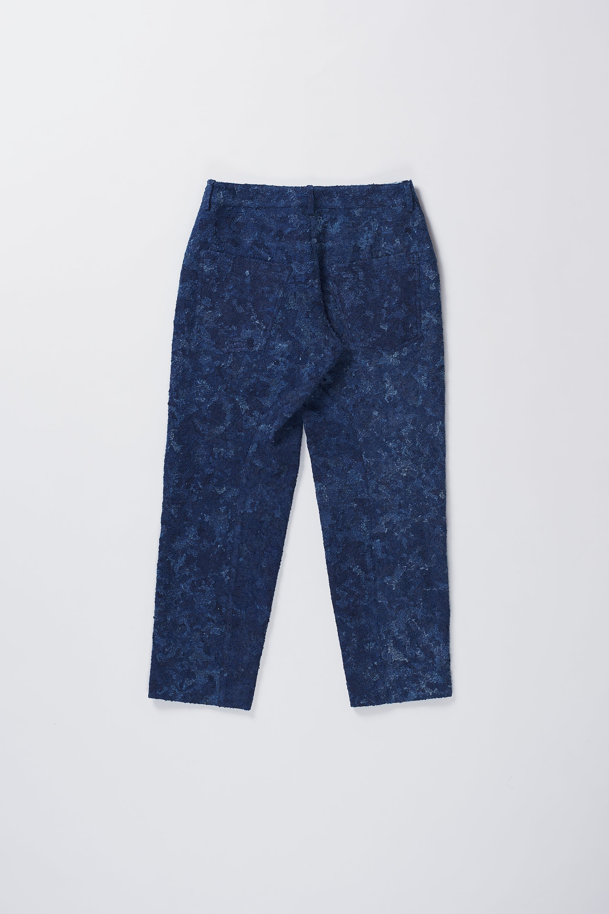 PATCHWORK INDIGO TROUSERS