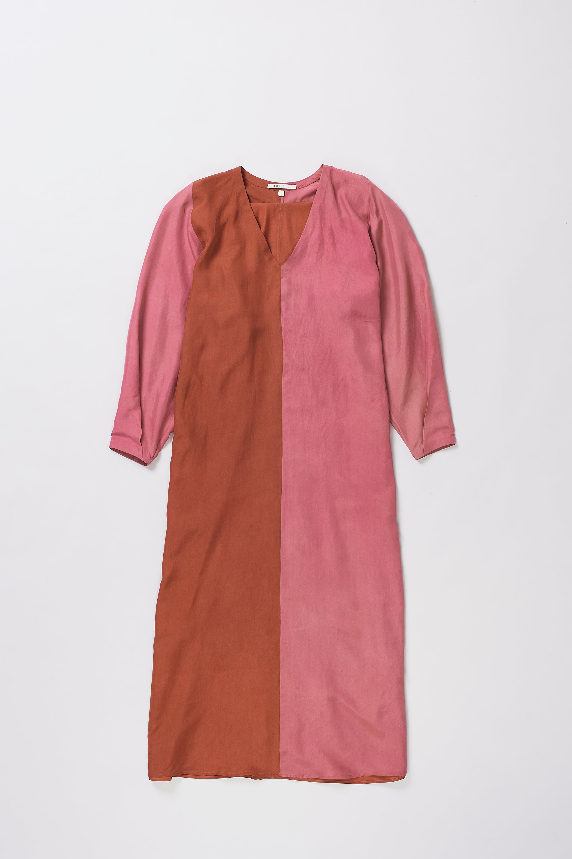 Colour Blocked Silk Dress