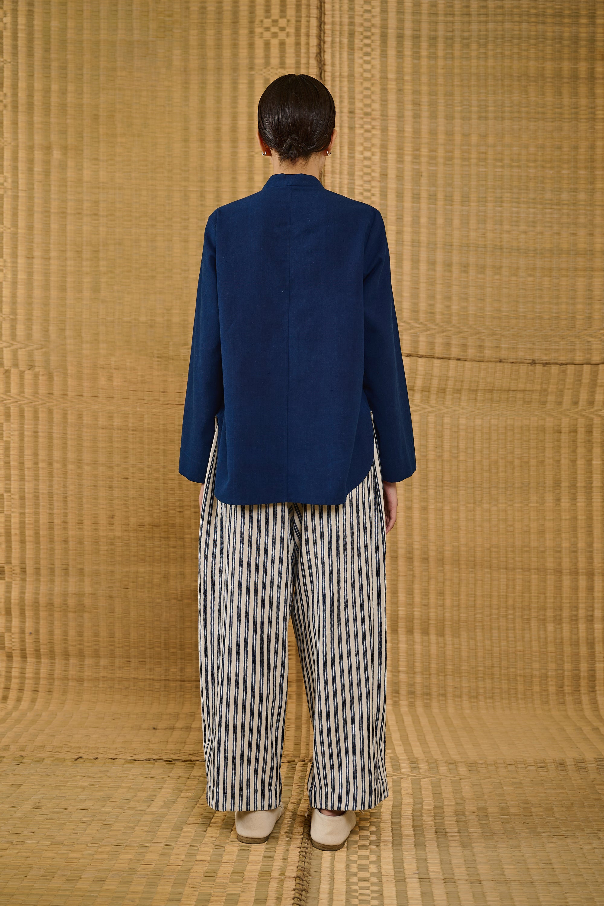BUTTON DOWN TUNIC IN NATURAL INDIGO