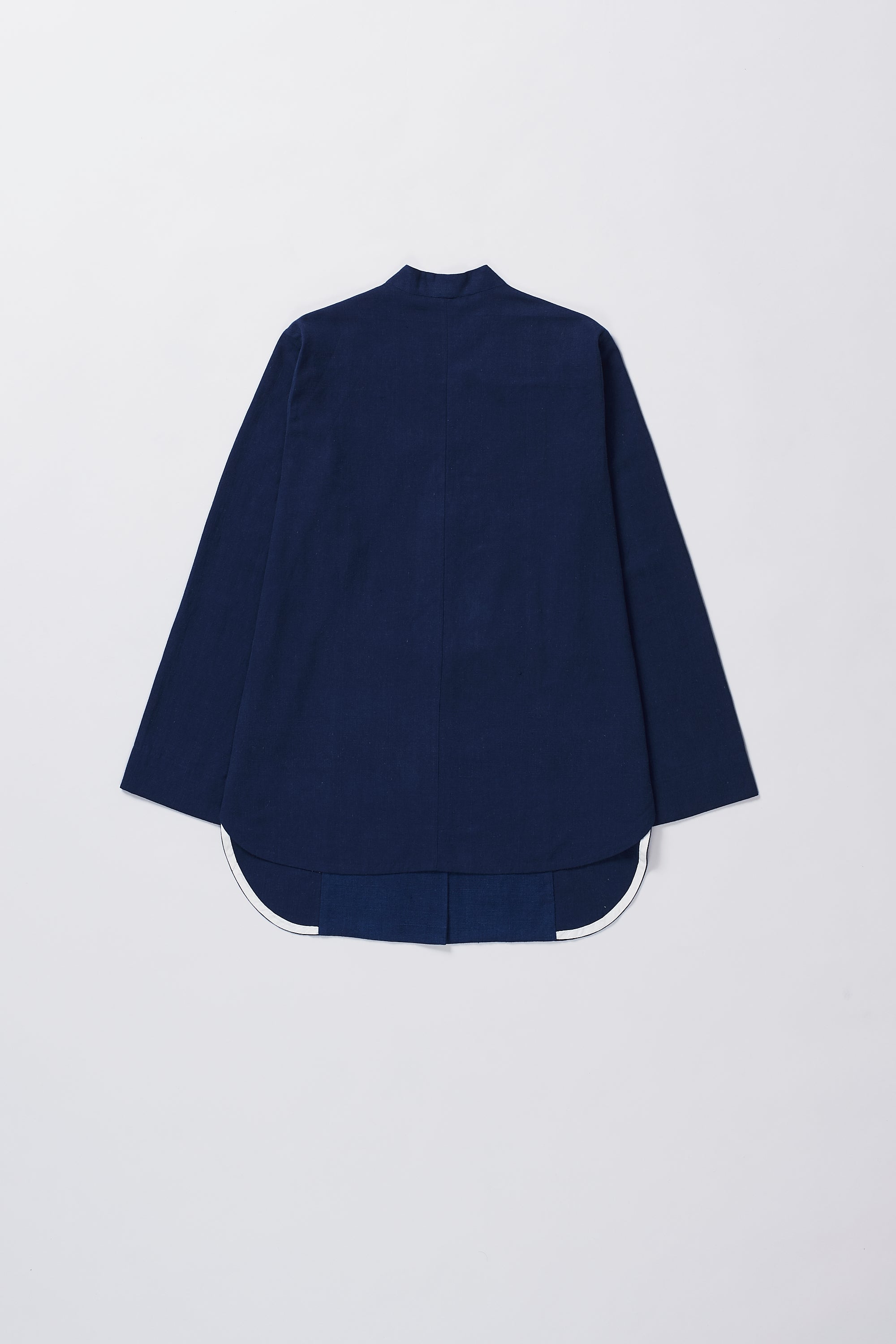 Button Down Tunic in Natural Indigo