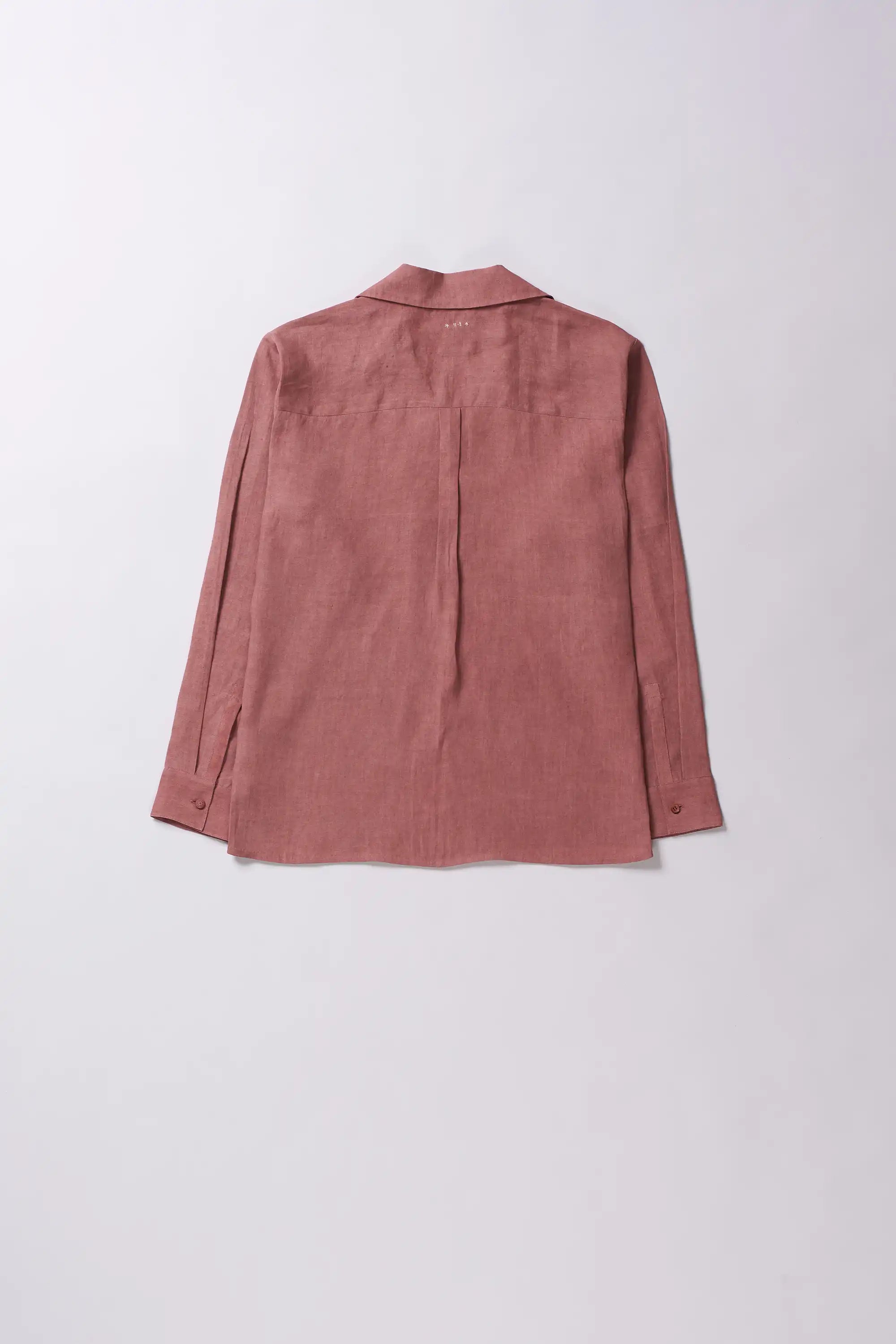Linen rouge pink shirt