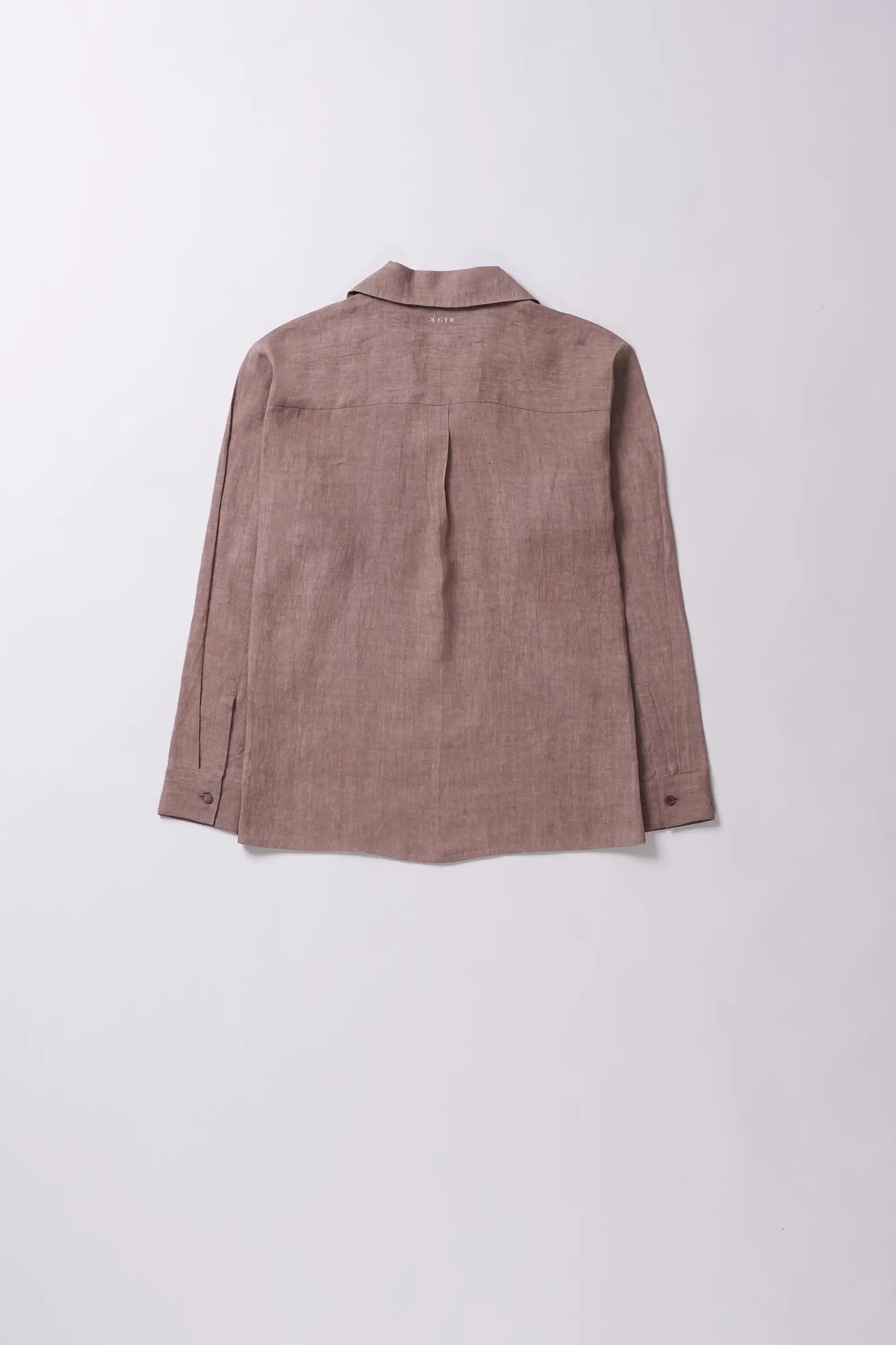 Old rose shirt with full-sleeves