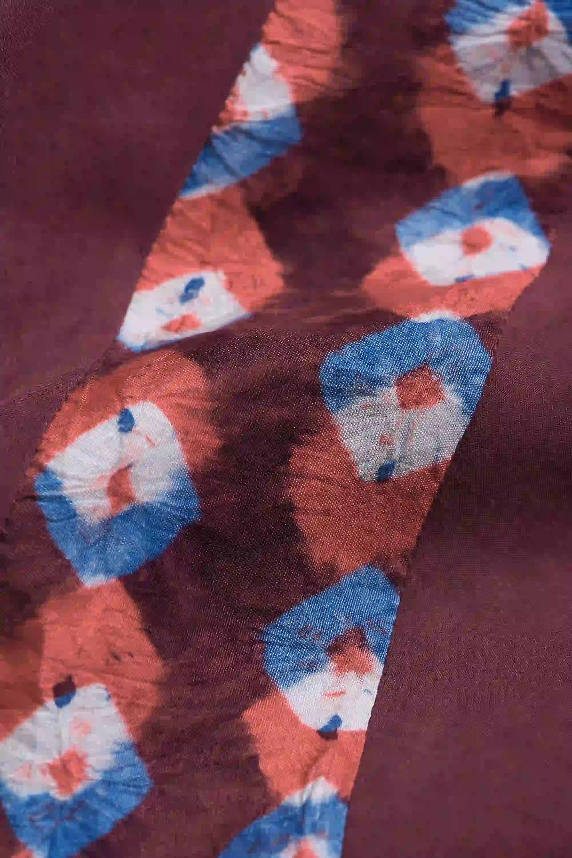 Fabric close-up with bandhani work
