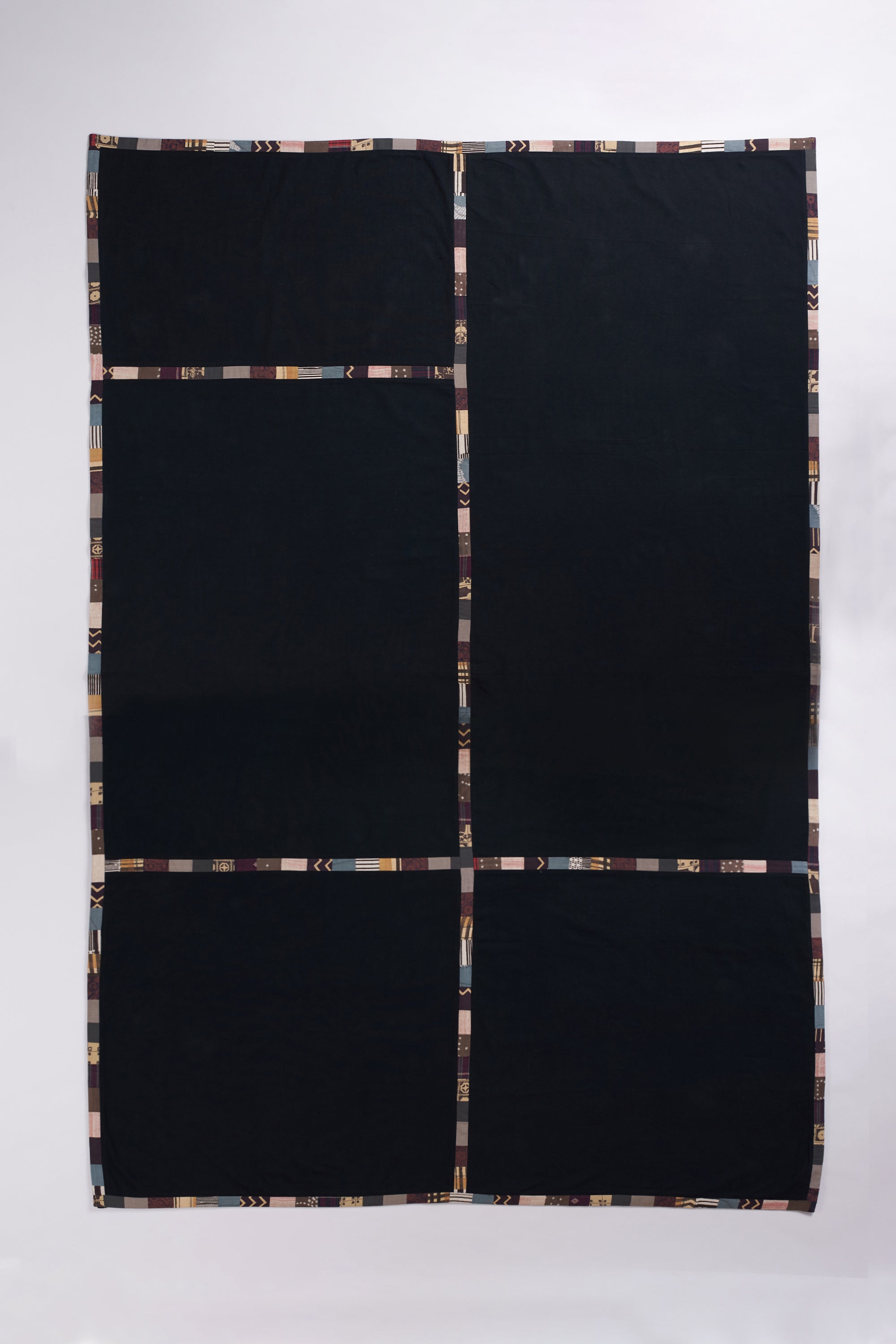 Black Table Cloth with Kantha