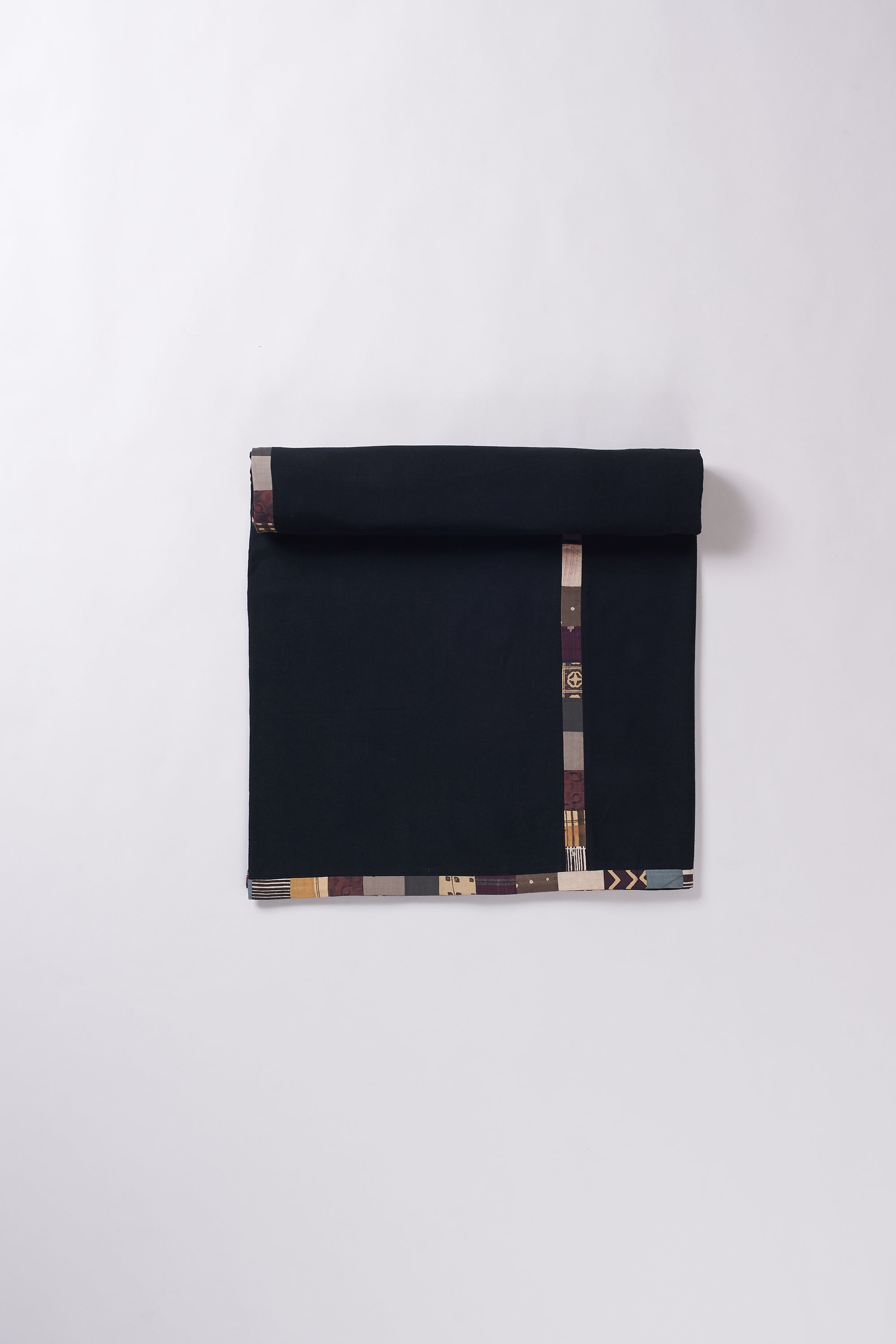 Black Table Cloth with Kantha