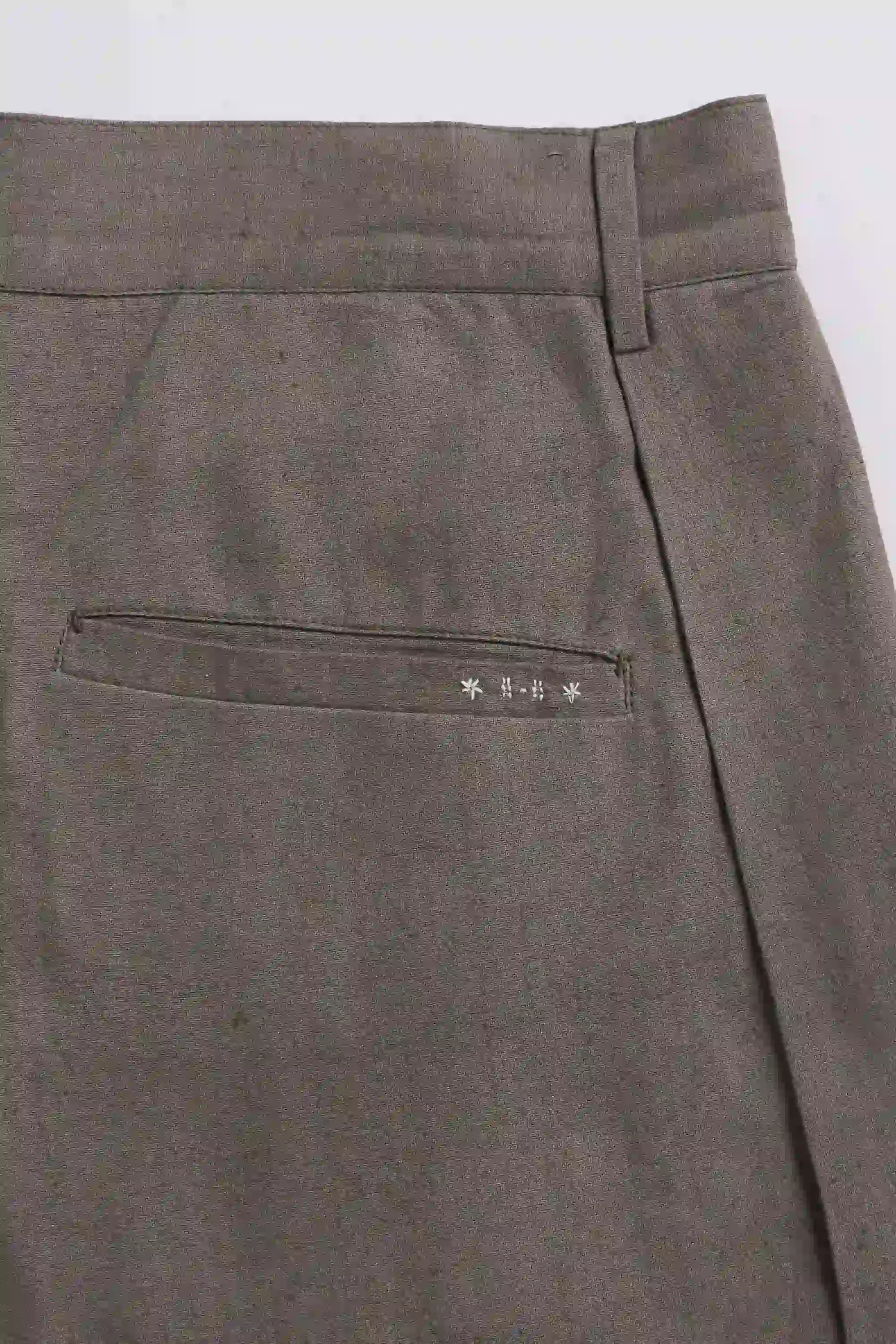Fabric close-up with hand detail