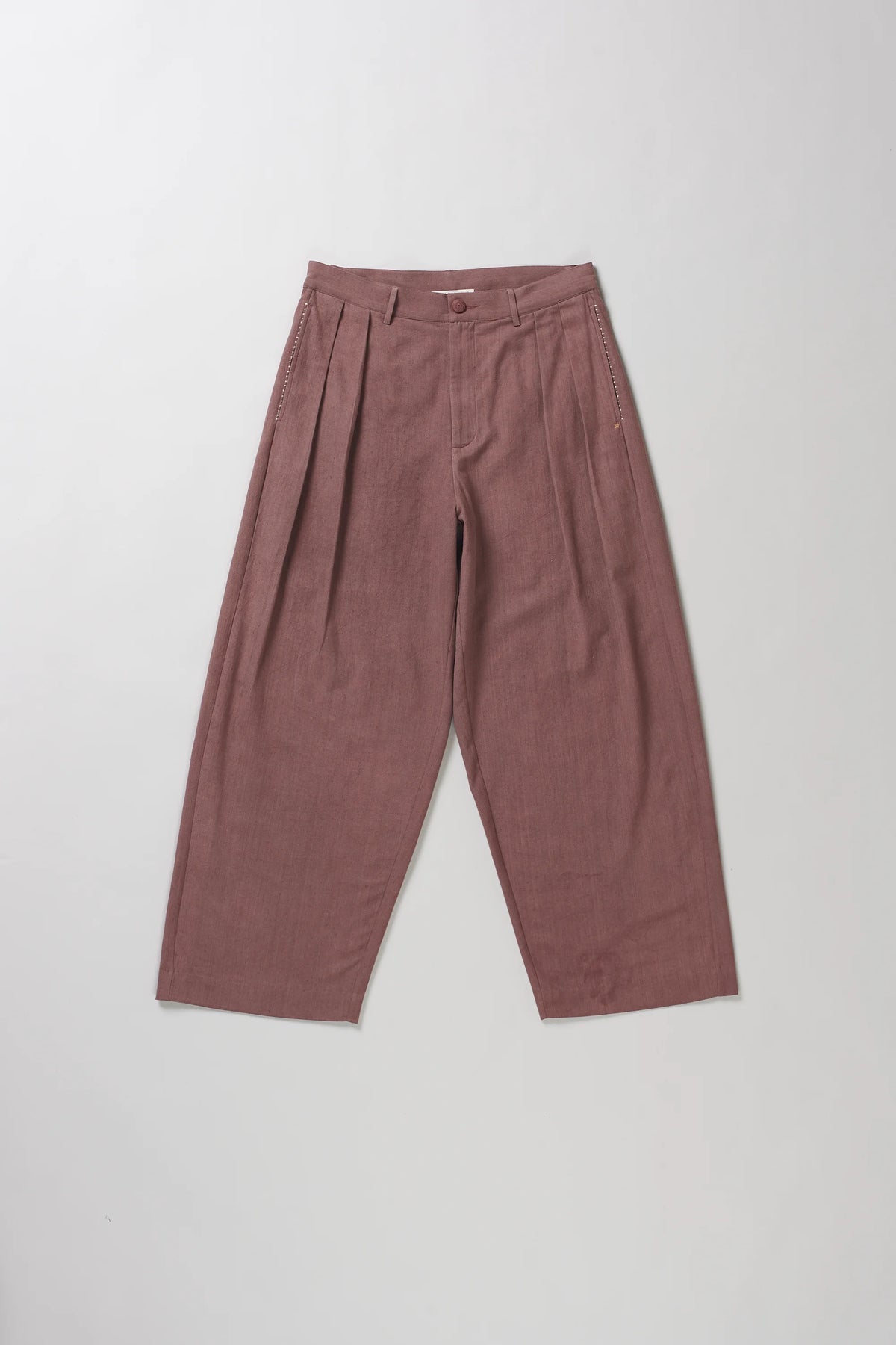 Wide Leg Trousers in Dusky Mauve