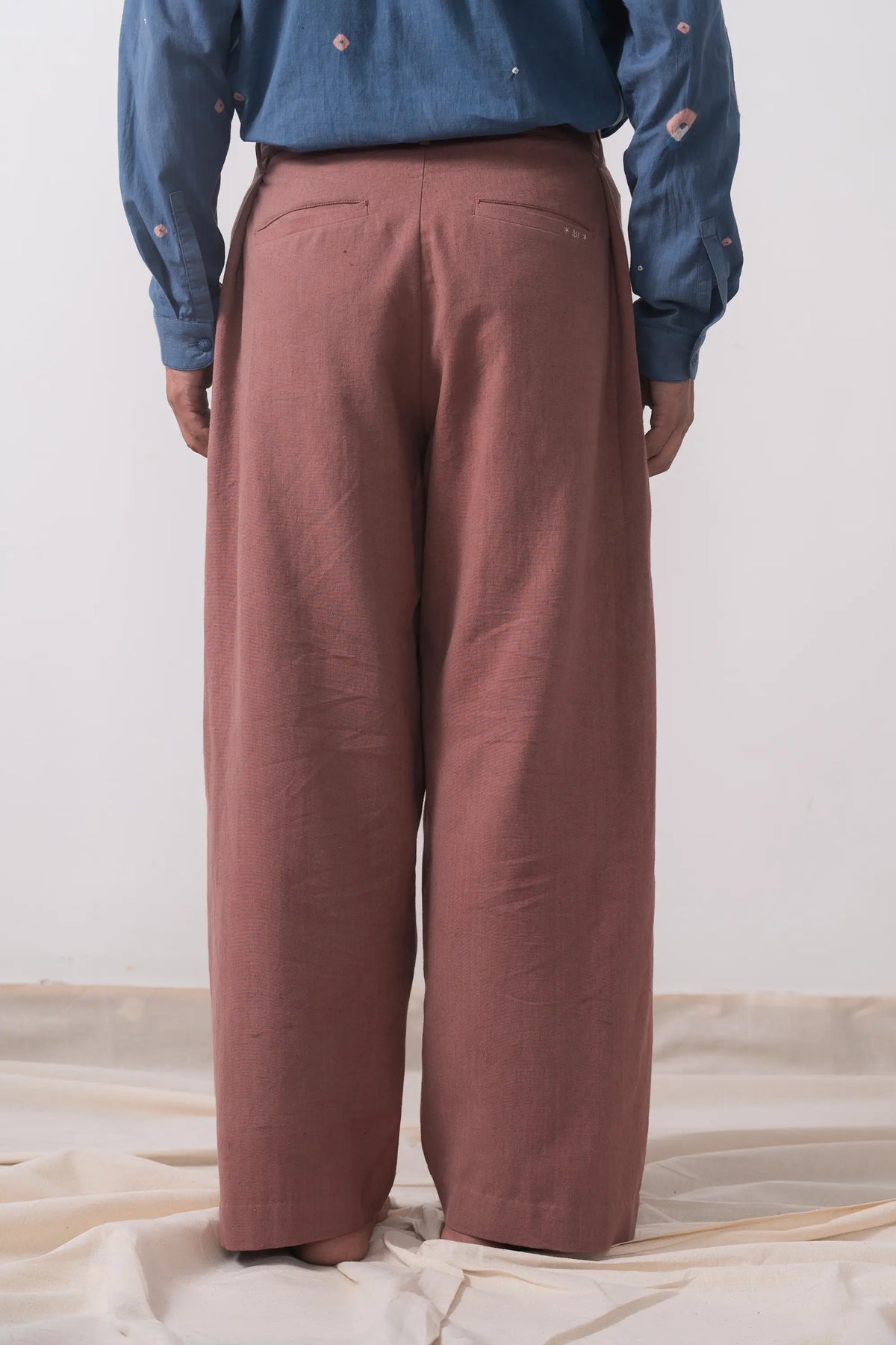 Wide Leg Trousers in Dusky Mauve