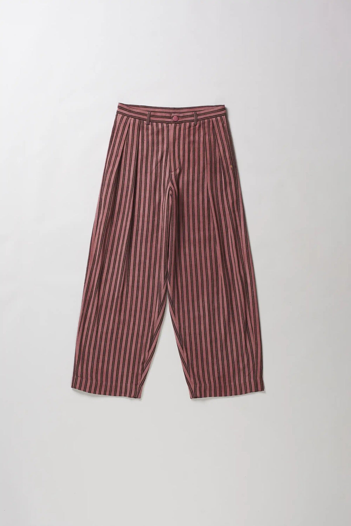 Pleated Wide Leg Trousers in Dusky Mauve